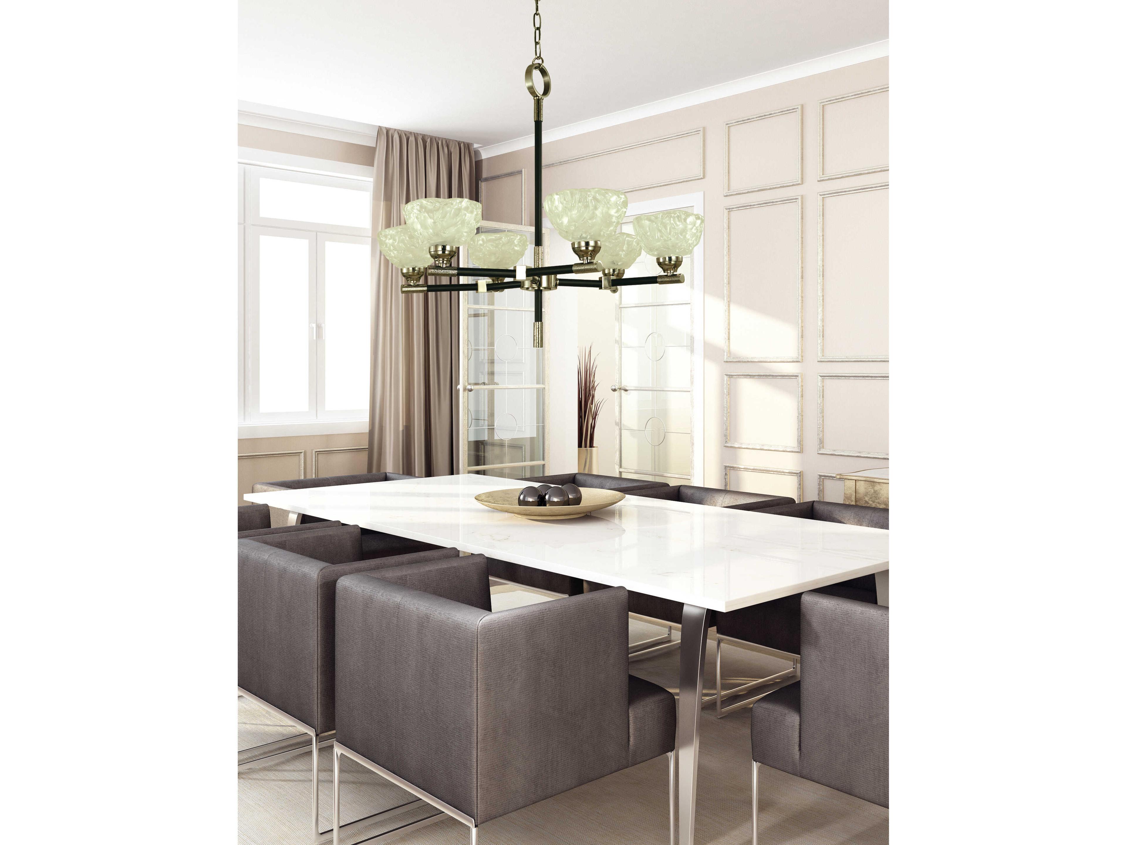 Framburg Stonebridge 6-Light Glass Bowl Chandelier