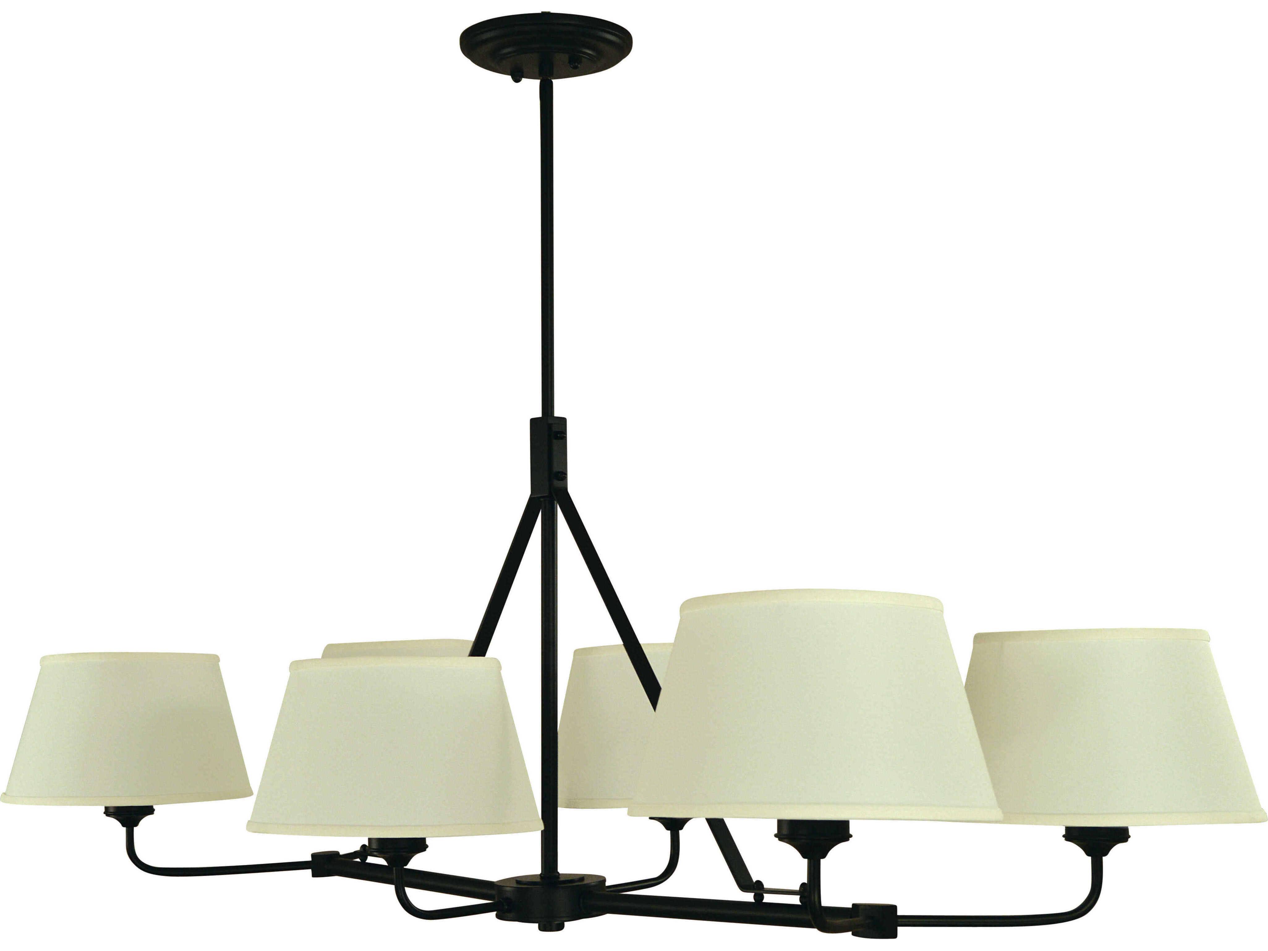 Framburg Milford 6-Light Matte Black Empire Island Pendant