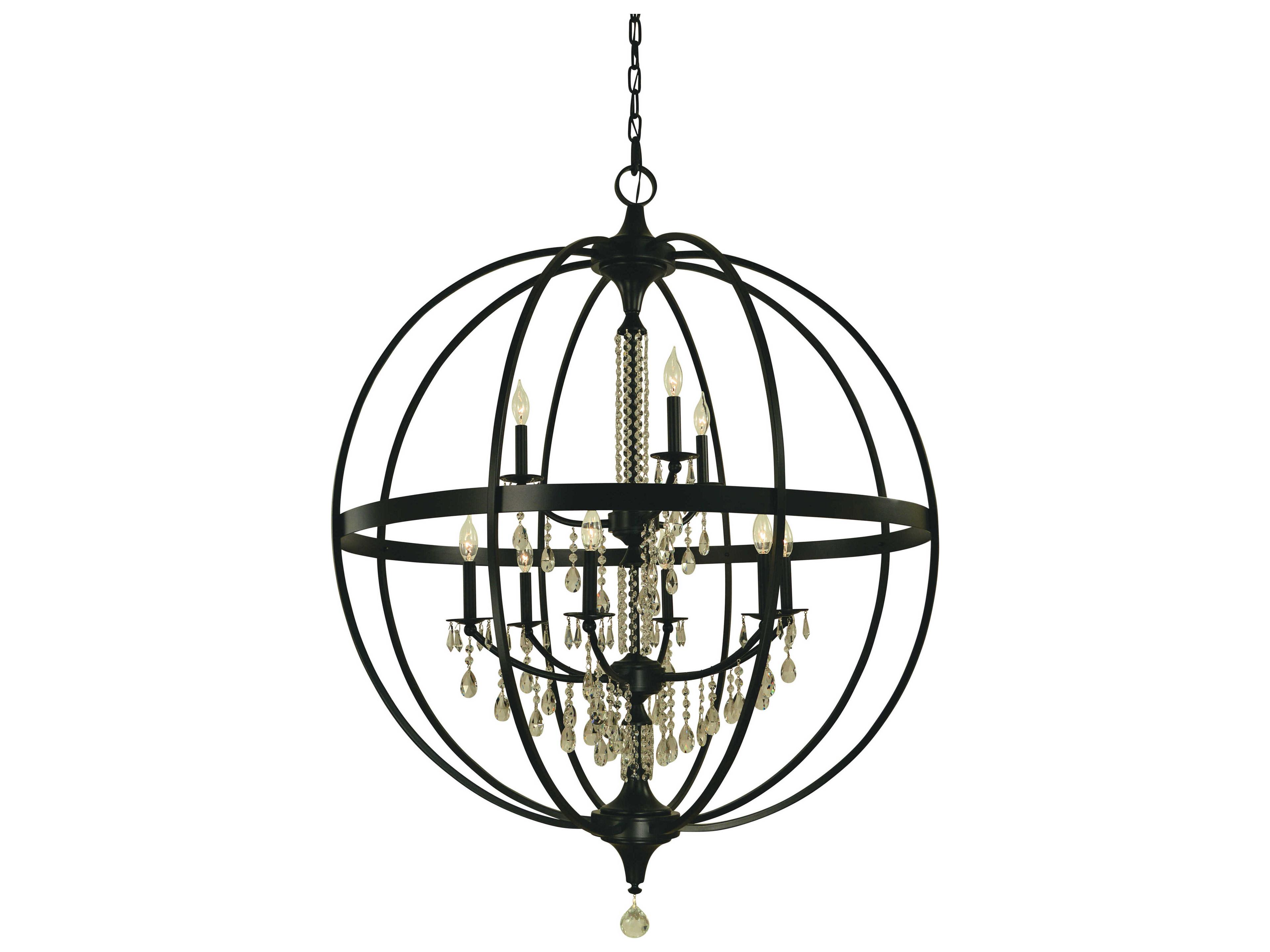Framburg Olivia 9-Light Crystal Candelabra Chandelier