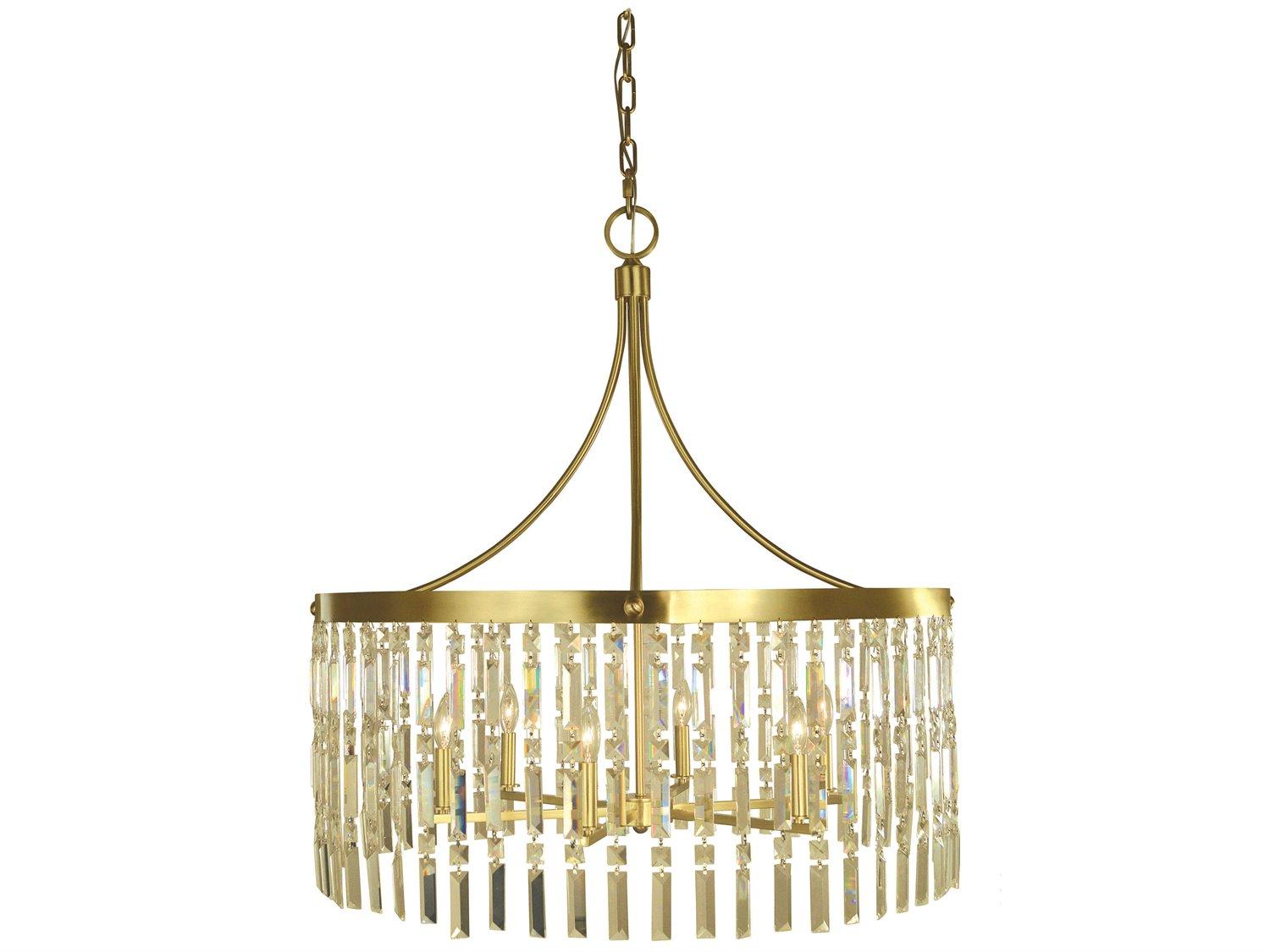 Framburg Holly 6-Light Brushed Brass Drum Chandelier