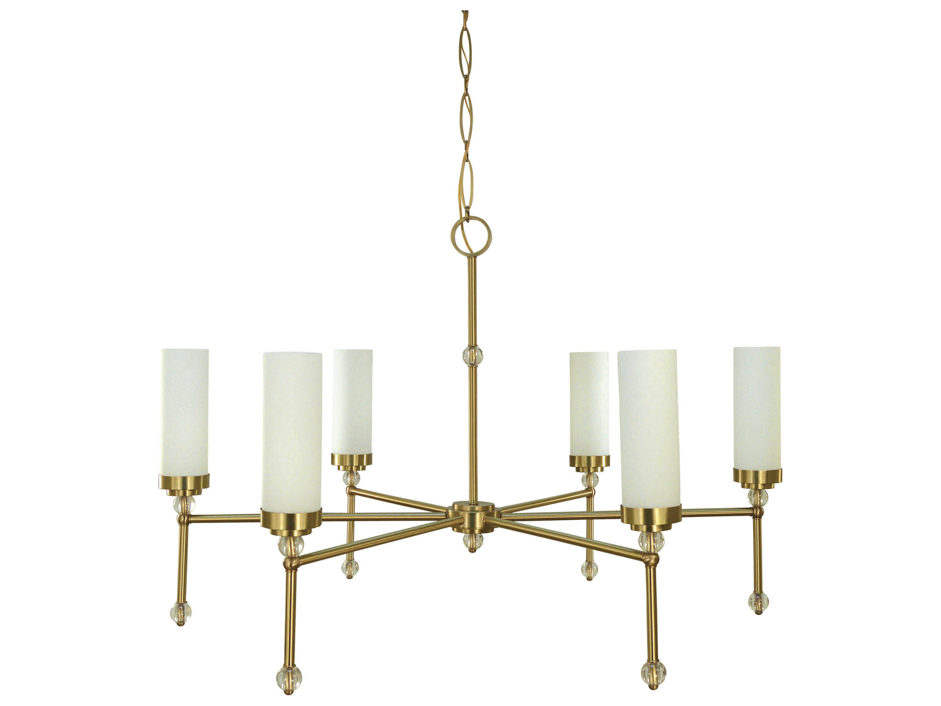 Framburg Emily 6-Light Brushed Brass Chandelier