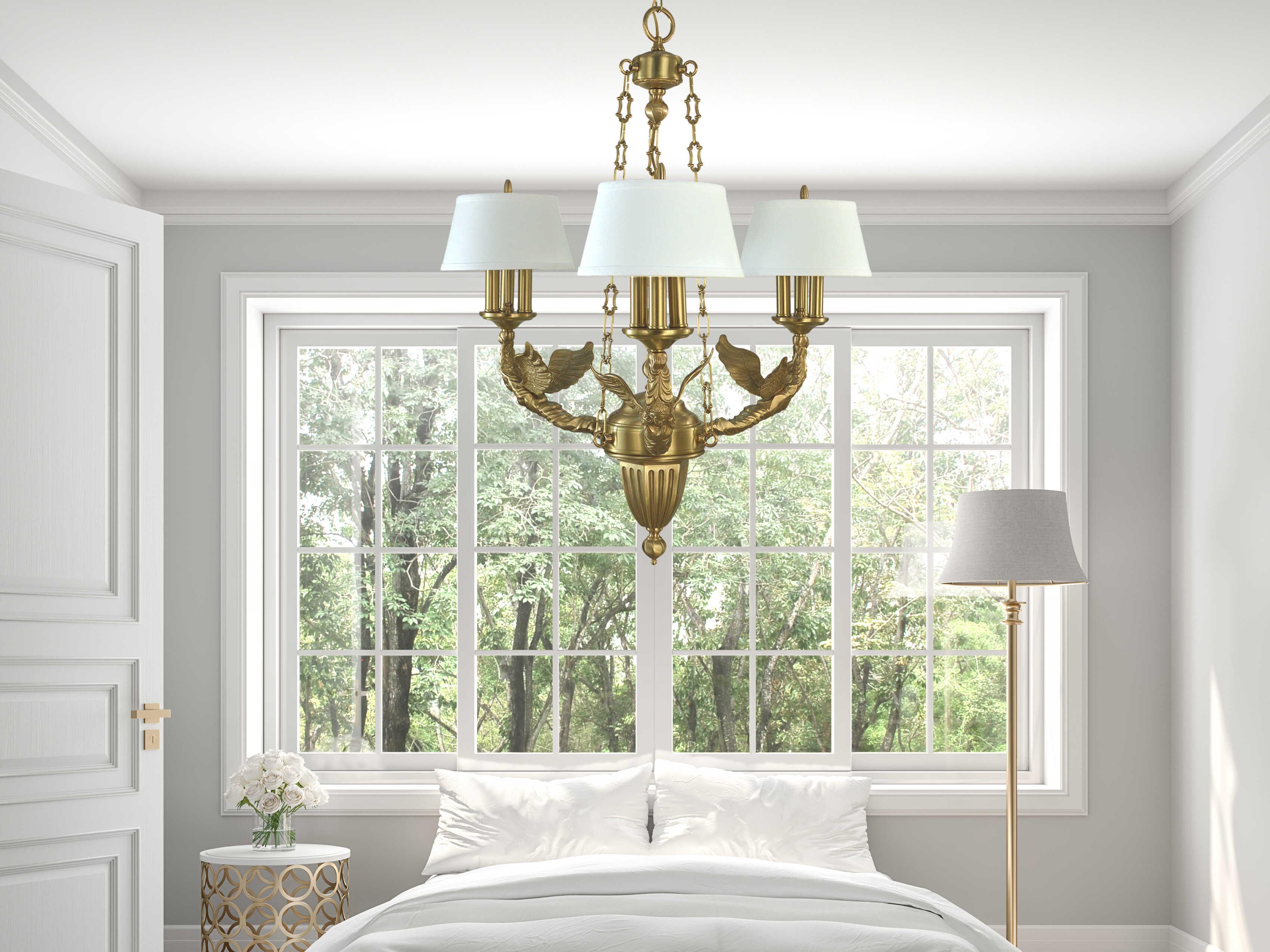Framburg Ascension 9-Light Brushed Brass Traditional Candelabra Chandelier