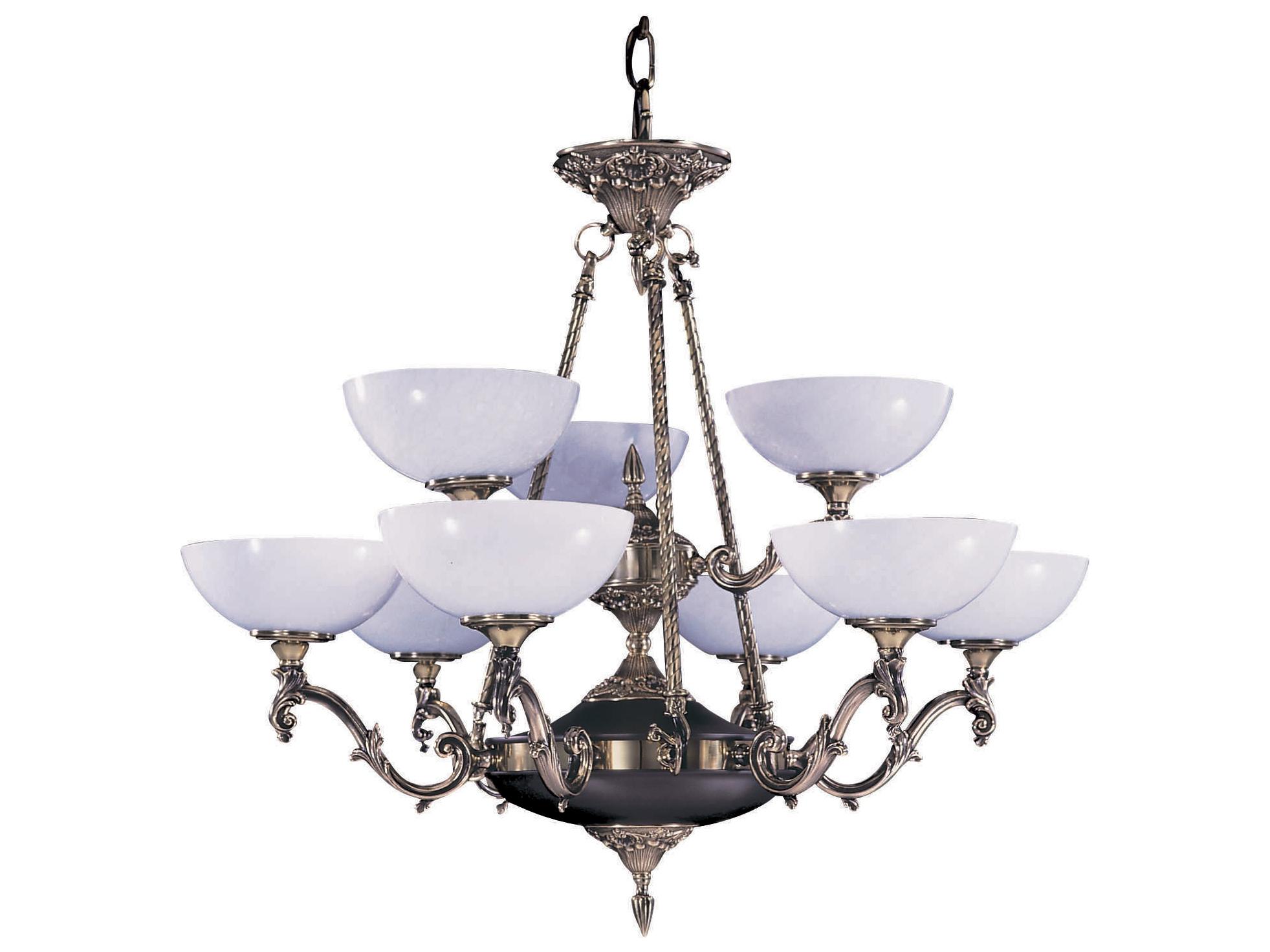 Framburg Napoleonic 9-Light French Brass Bronze Chandelier