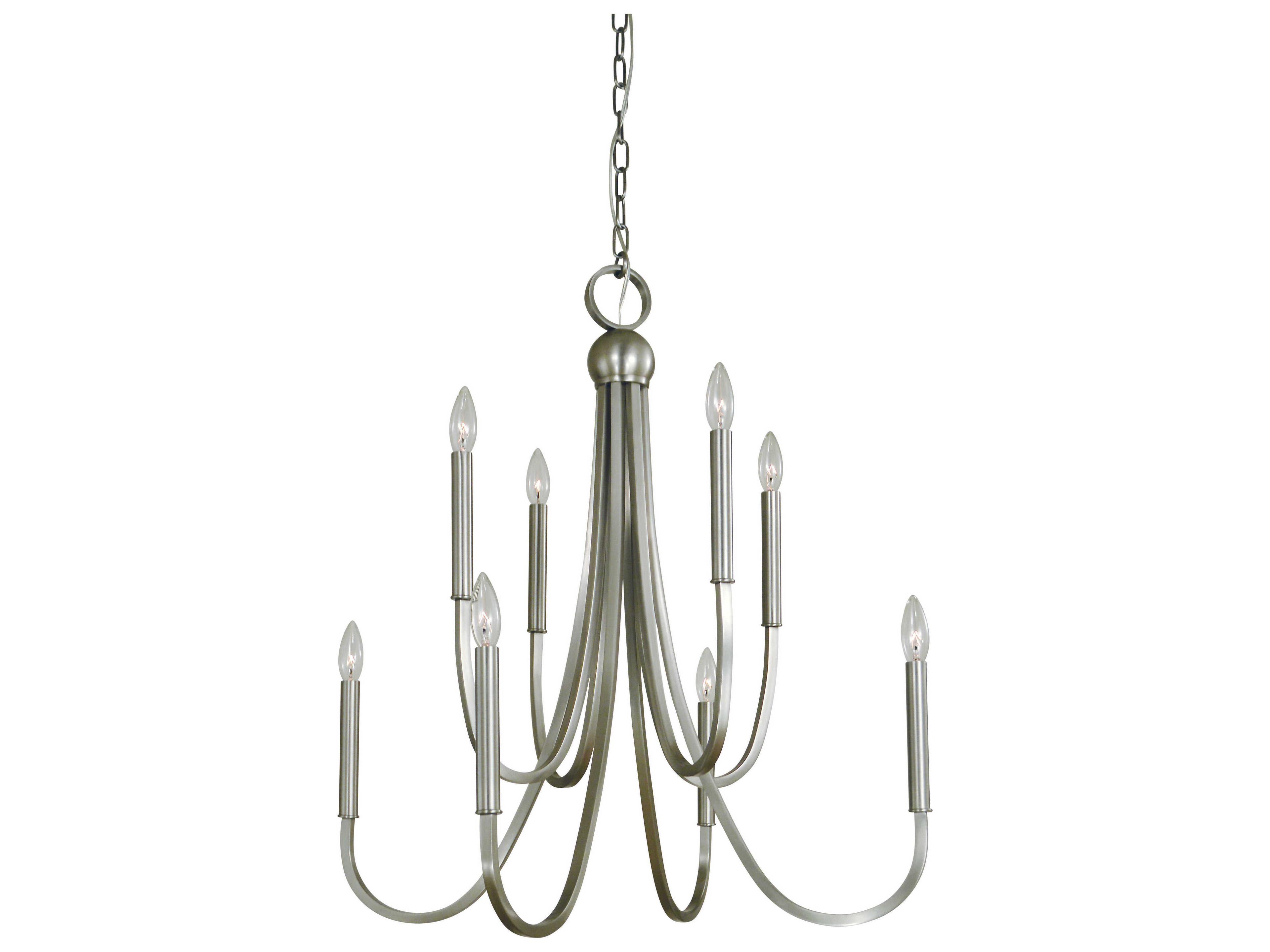 Framburg Alexandria 8-Light Brushed Nickel Chandelier