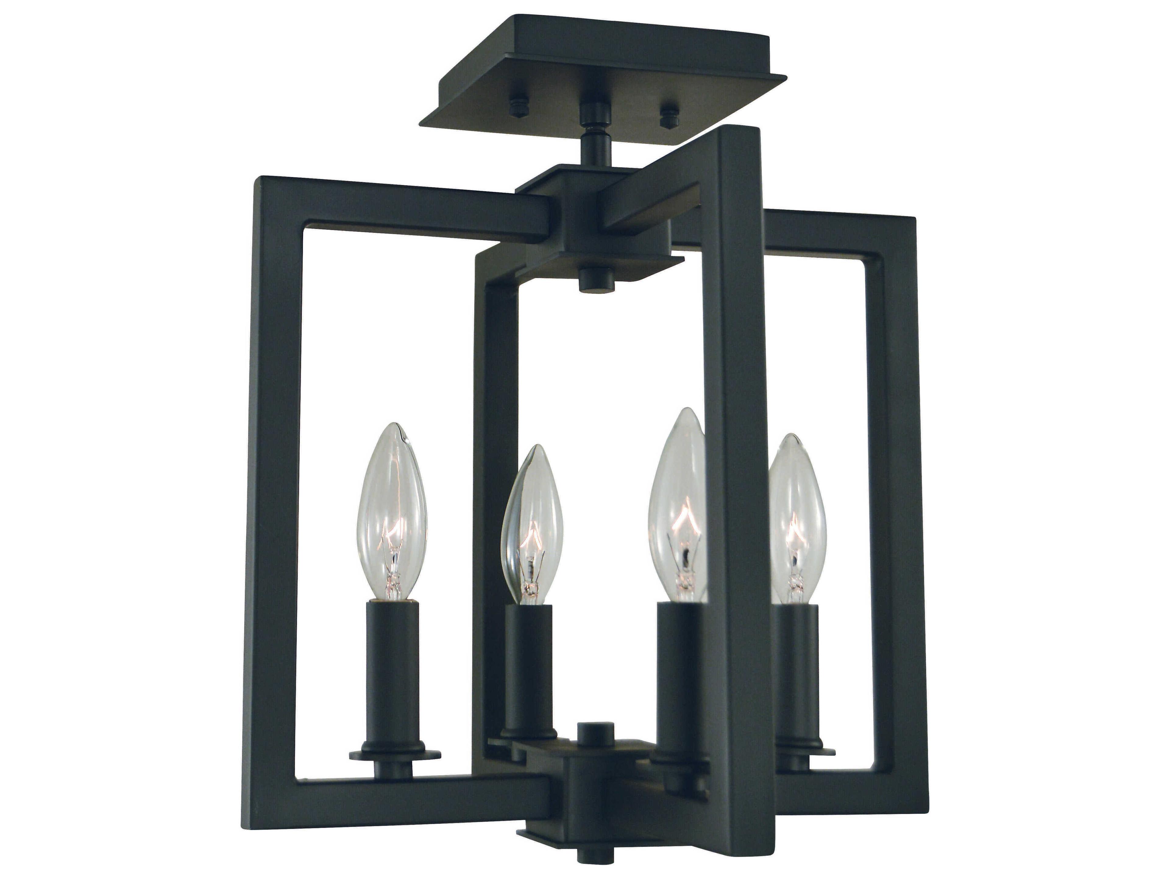 Framburg Andrew 4-Light Matte Black Pendant