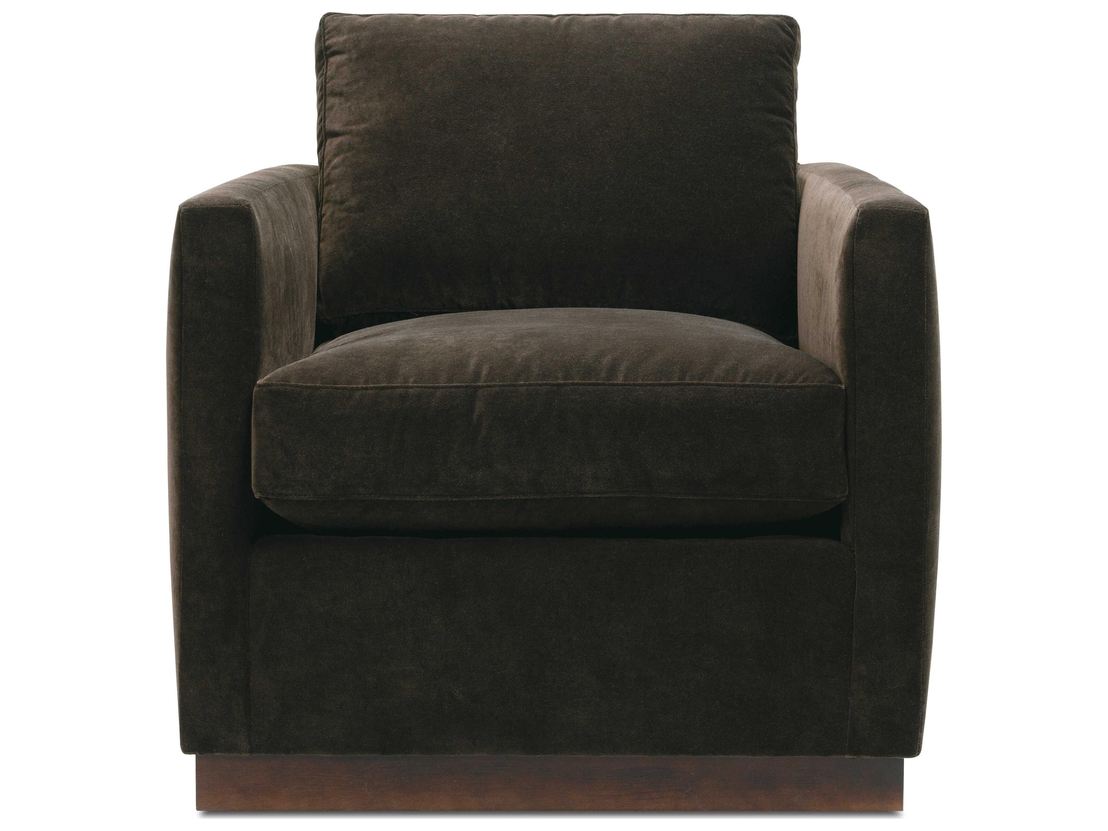 Rowe Allie Swivel Brown Fabric Accent Chair