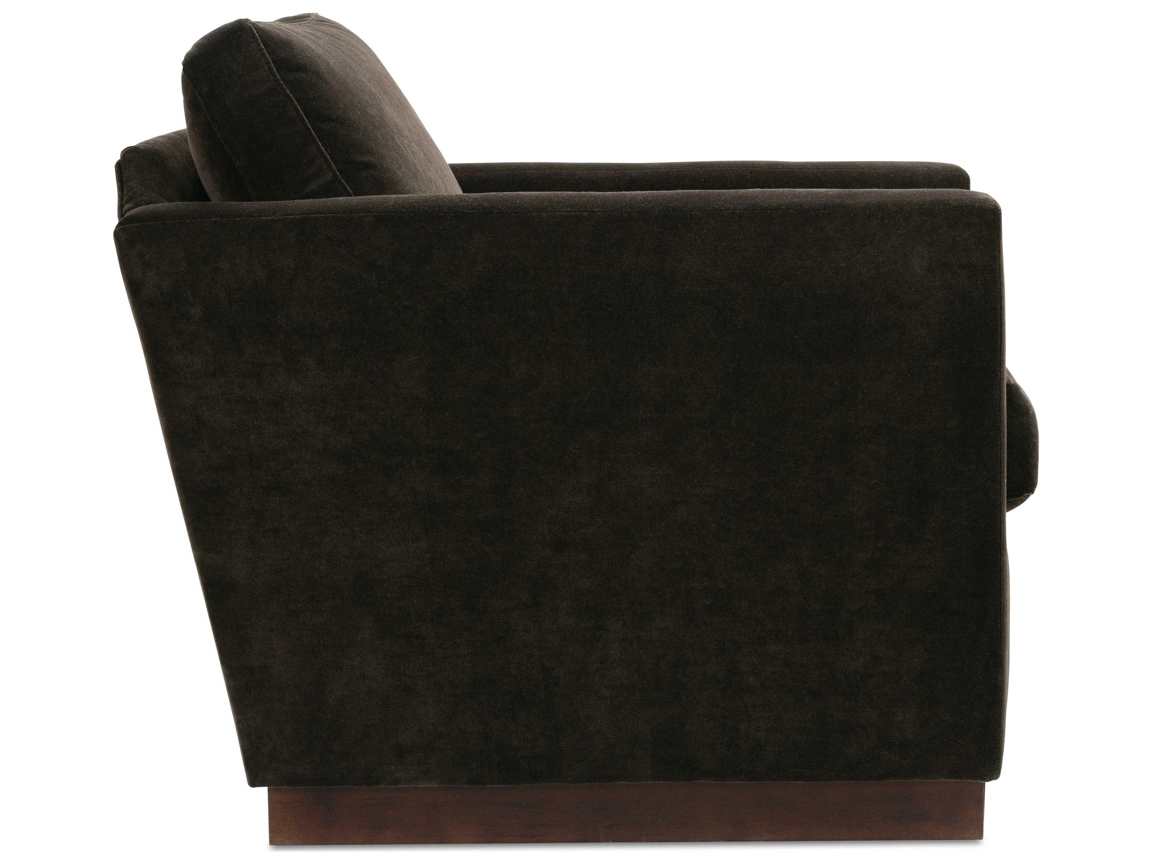 Rowe Allie Swivel Brown Fabric Accent Chair