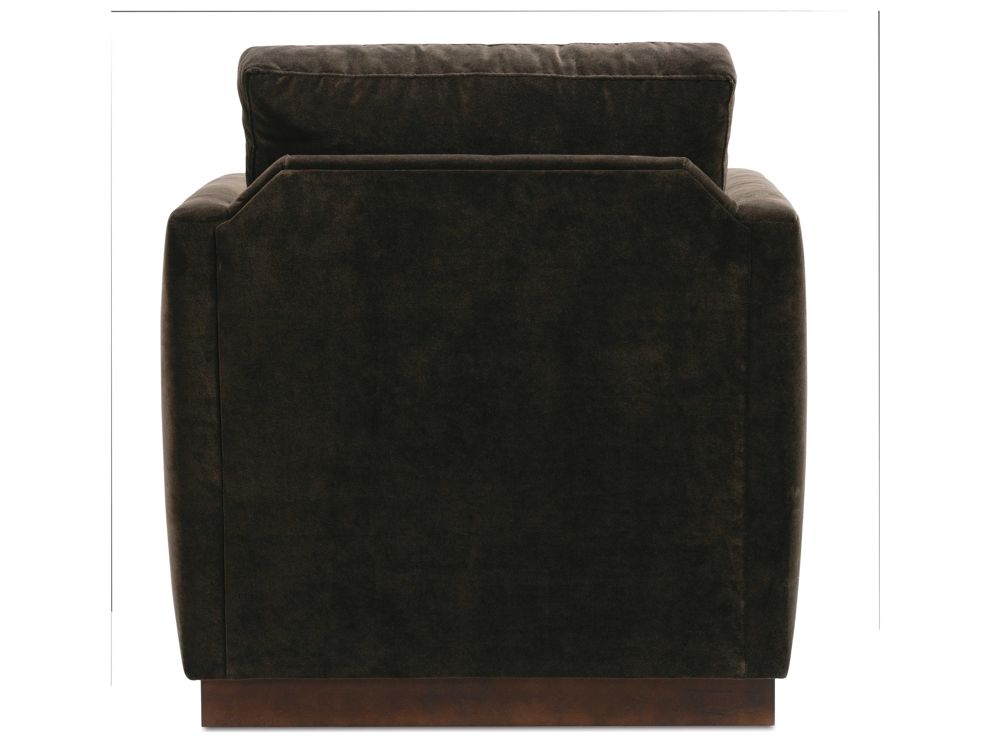 Rowe Allie Swivel Brown Fabric Accent Chair