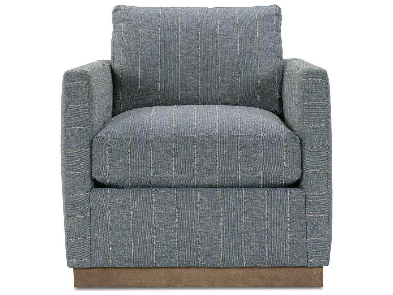 Rowe Allie Swivel Blue Fabric Accent Swivel Chair