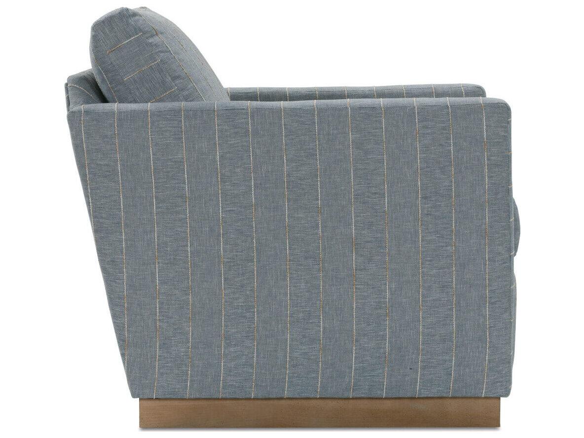 Rowe Allie Swivel Blue Fabric Accent Swivel Chair