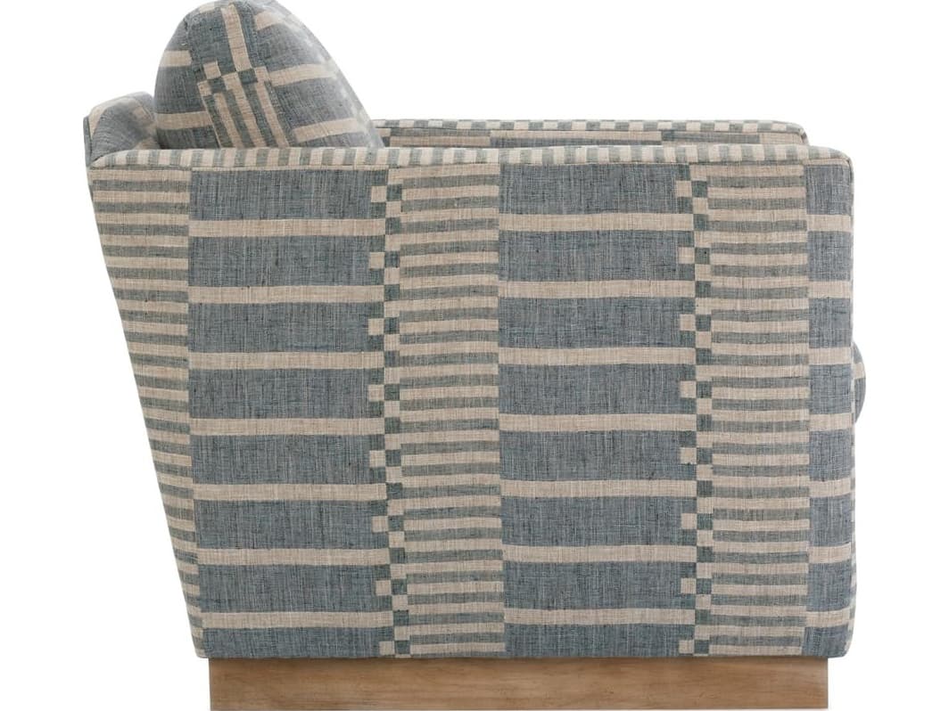 Rowe Allie Swivel Blue Fabric Accent Swivel Chair