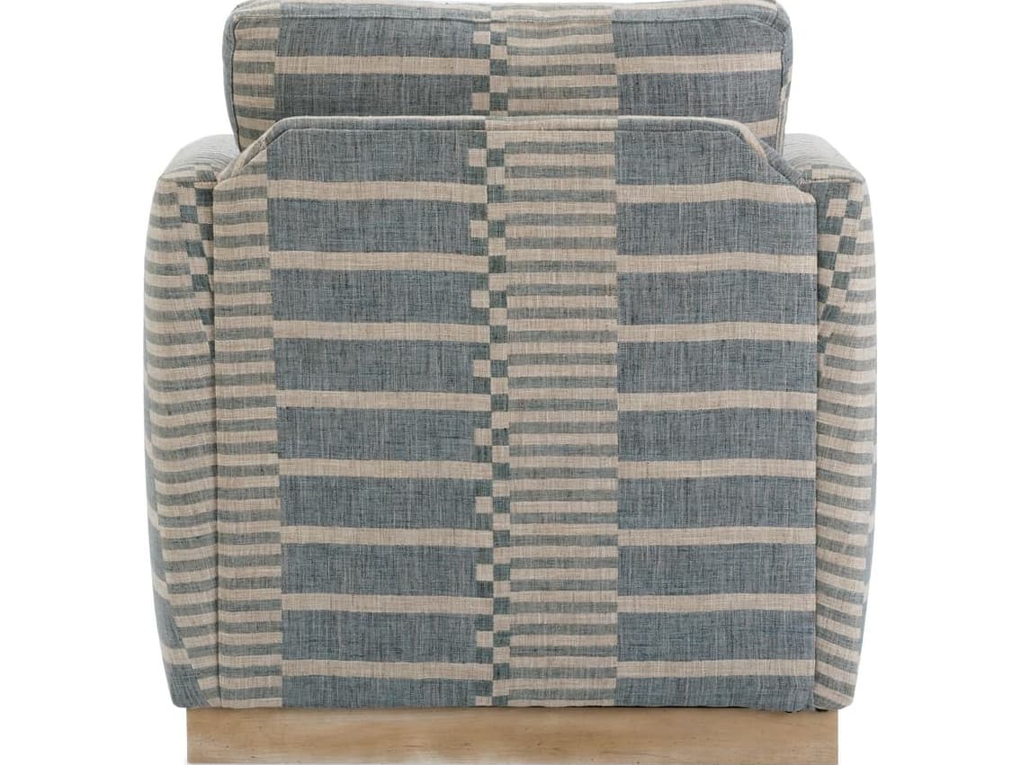 Rowe Allie Swivel Blue Fabric Accent Swivel Chair