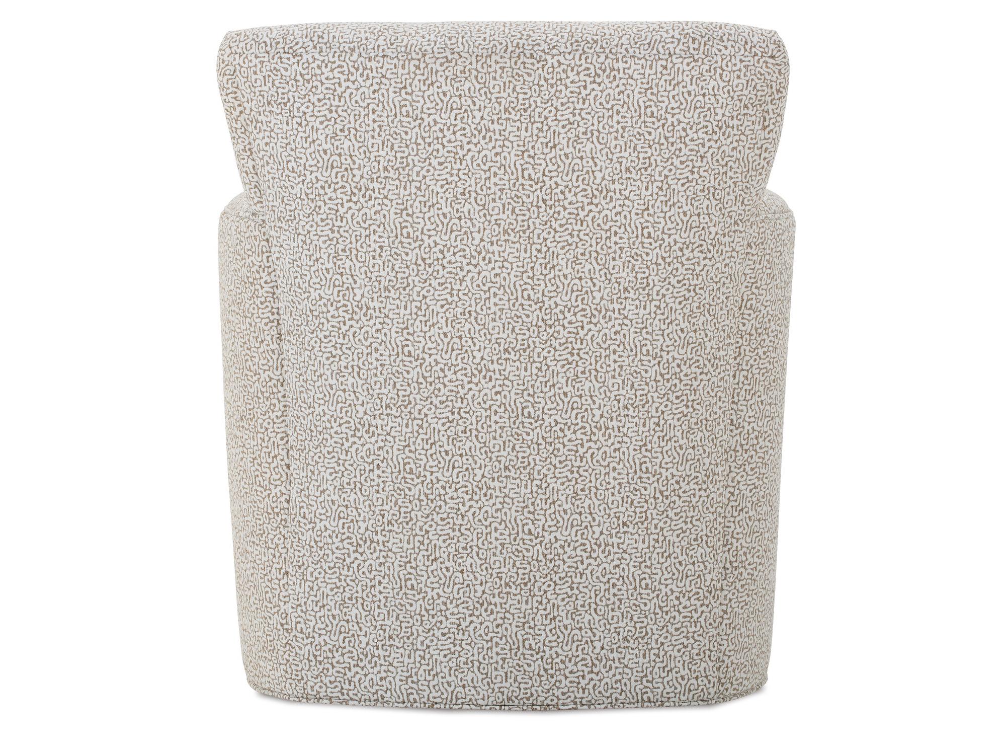 Rowe Times Square Swivel Gray Fabric Accent Chair