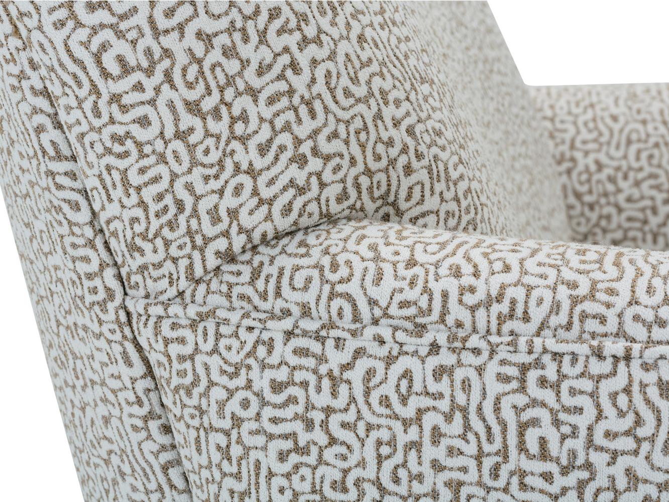 Rowe Times Square Swivel Gray Fabric Accent Chair