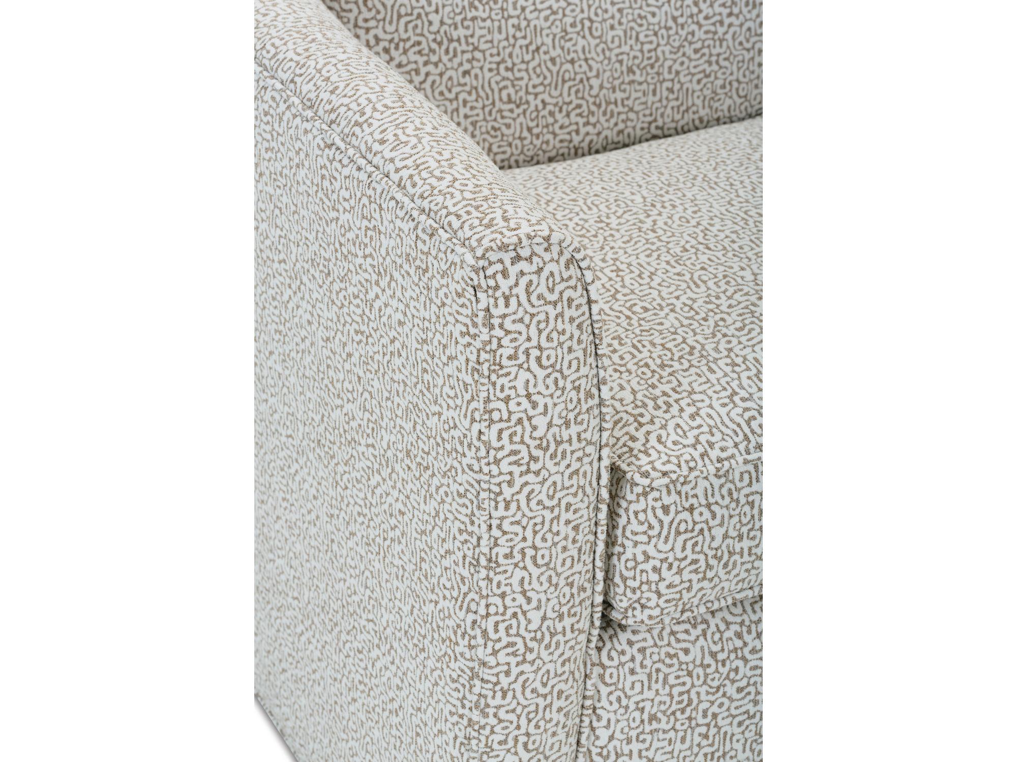 Rowe Times Square Swivel Gray Fabric Accent Chair