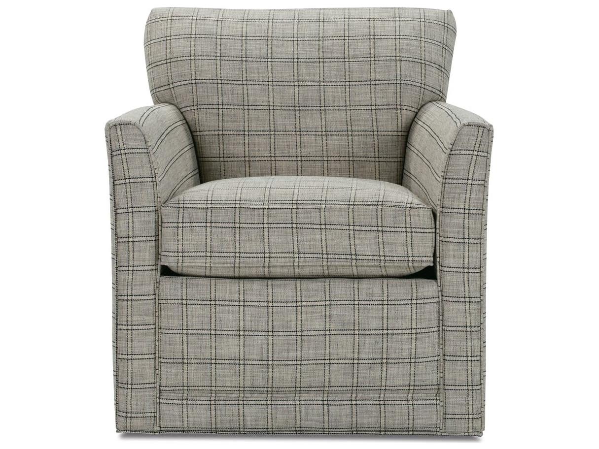 Rowe Times Square Swivel Beige Fabric Accent Swivel Chair
