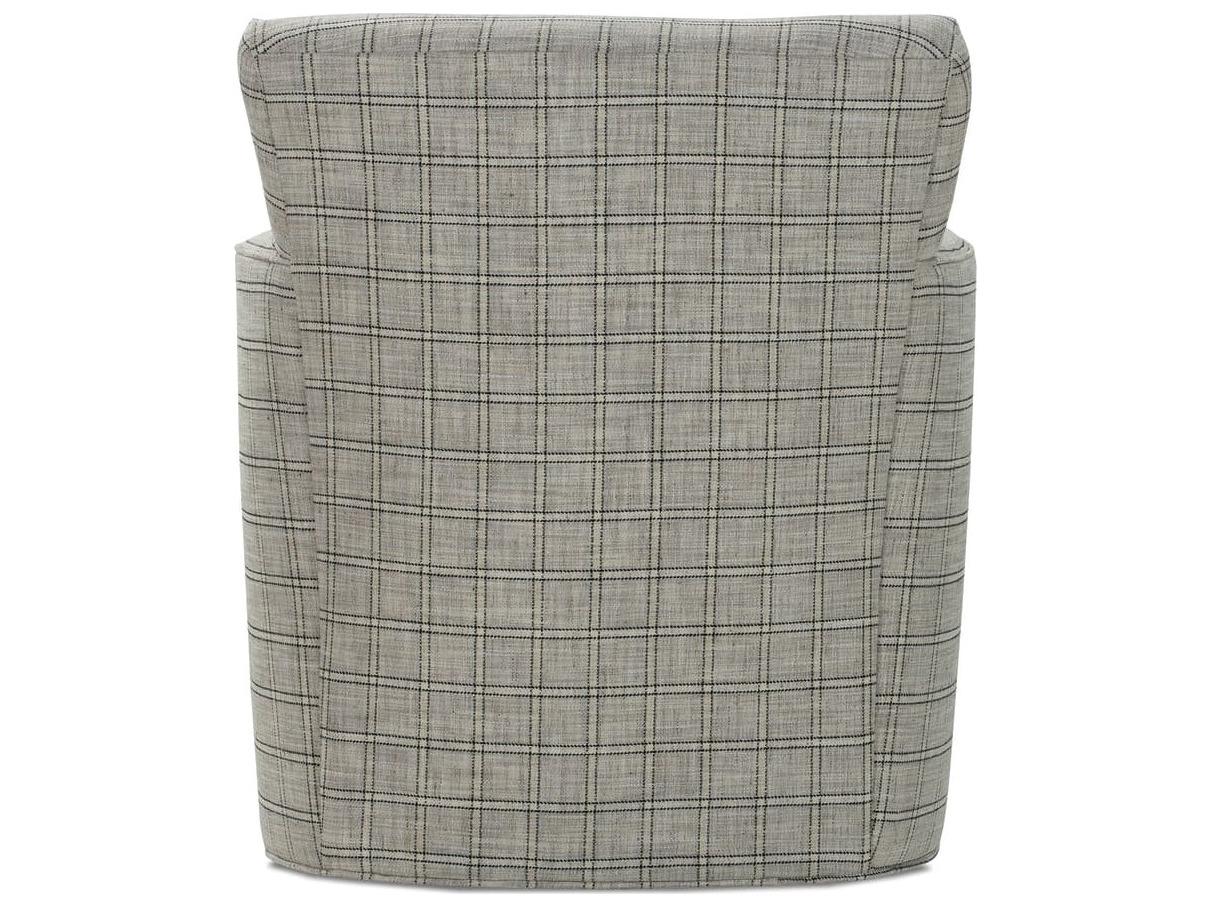 Rowe Times Square Swivel Beige Fabric Accent Swivel Chair