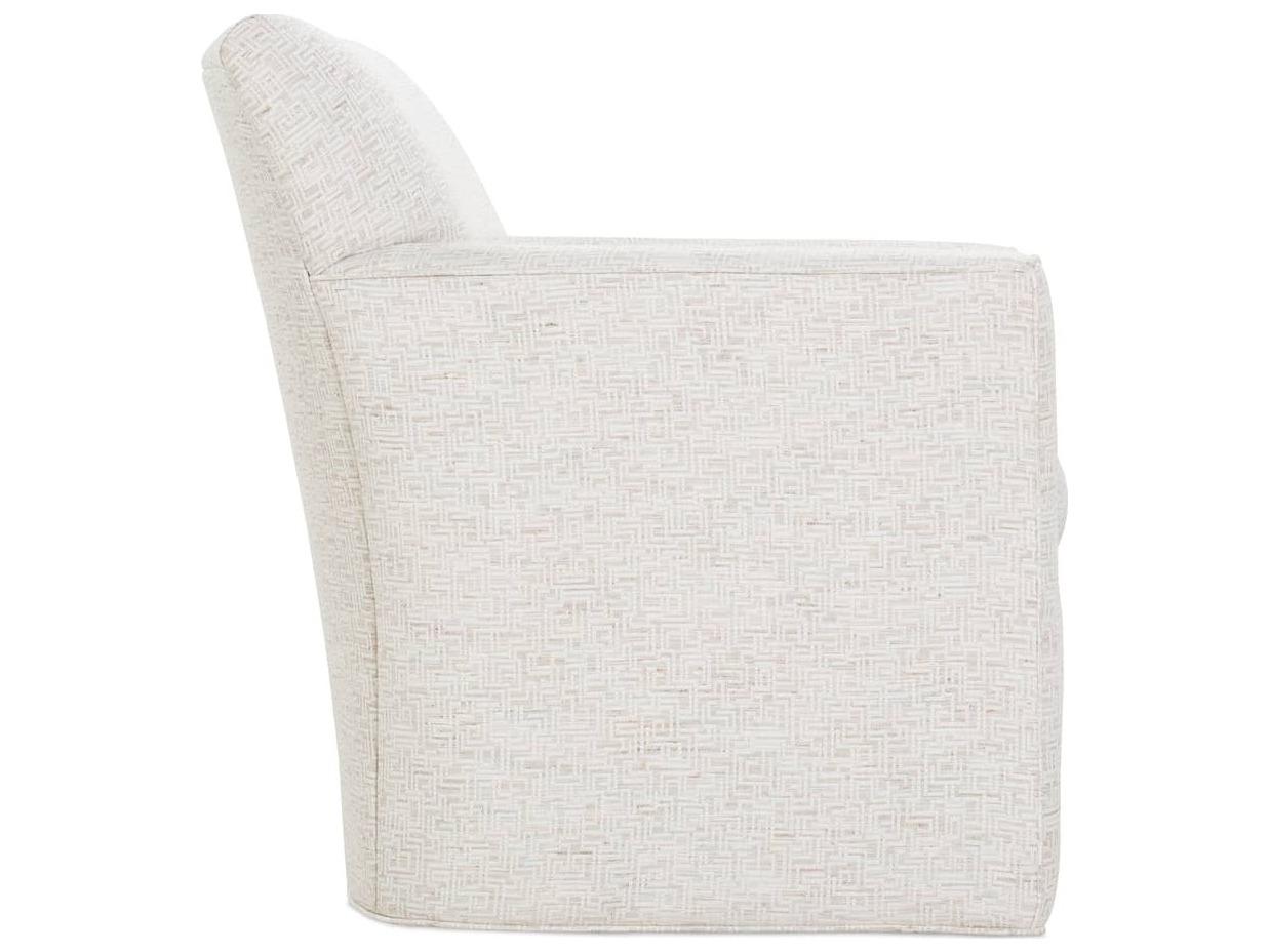 Rowe Times Square Swivel Beige Fabric Accent Swivel Chair