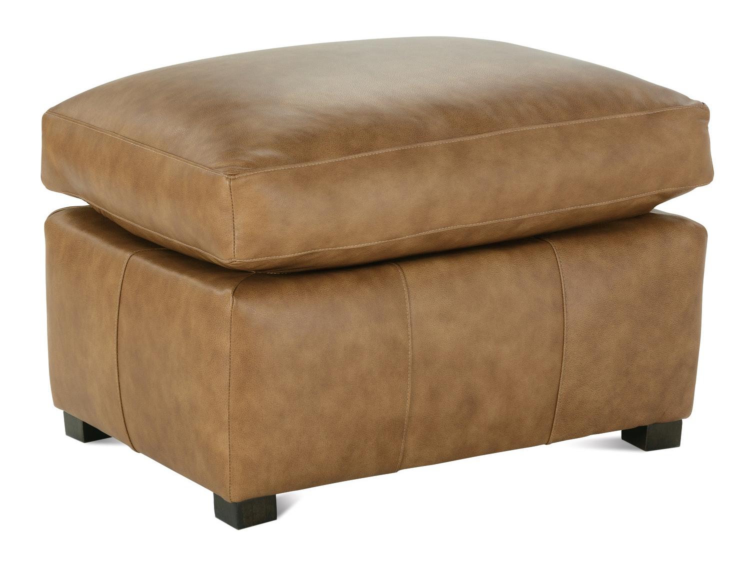 Rowe Desmond Chocolate Brown Leather Ottoman