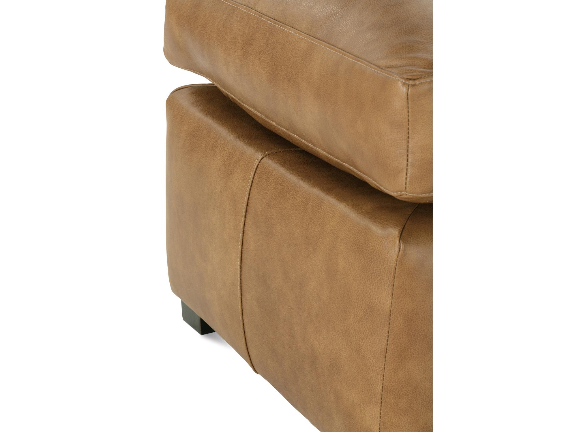 Rowe Desmond Chocolate Brown Leather Ottoman