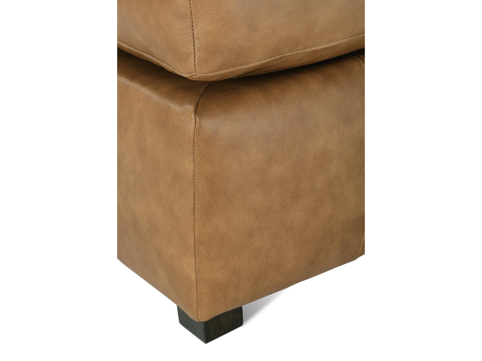 Rowe Desmond Chocolate Brown Leather Ottoman