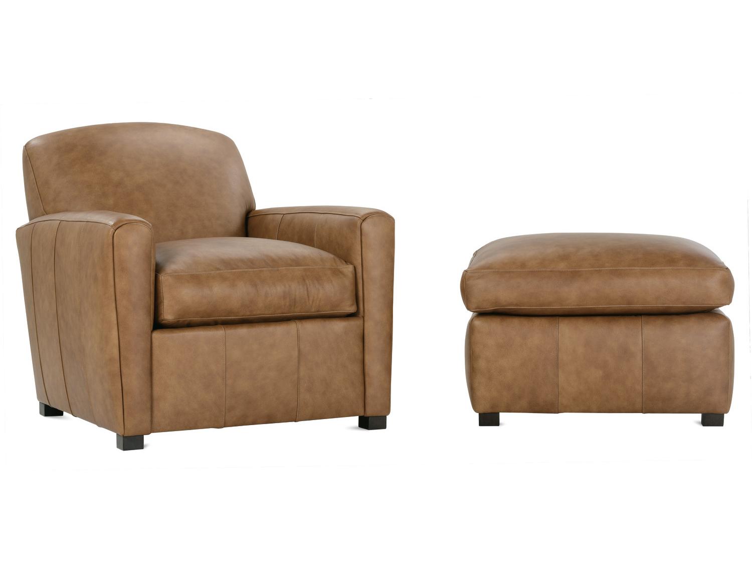 Rowe Desmond Brown Leather Accent Chair