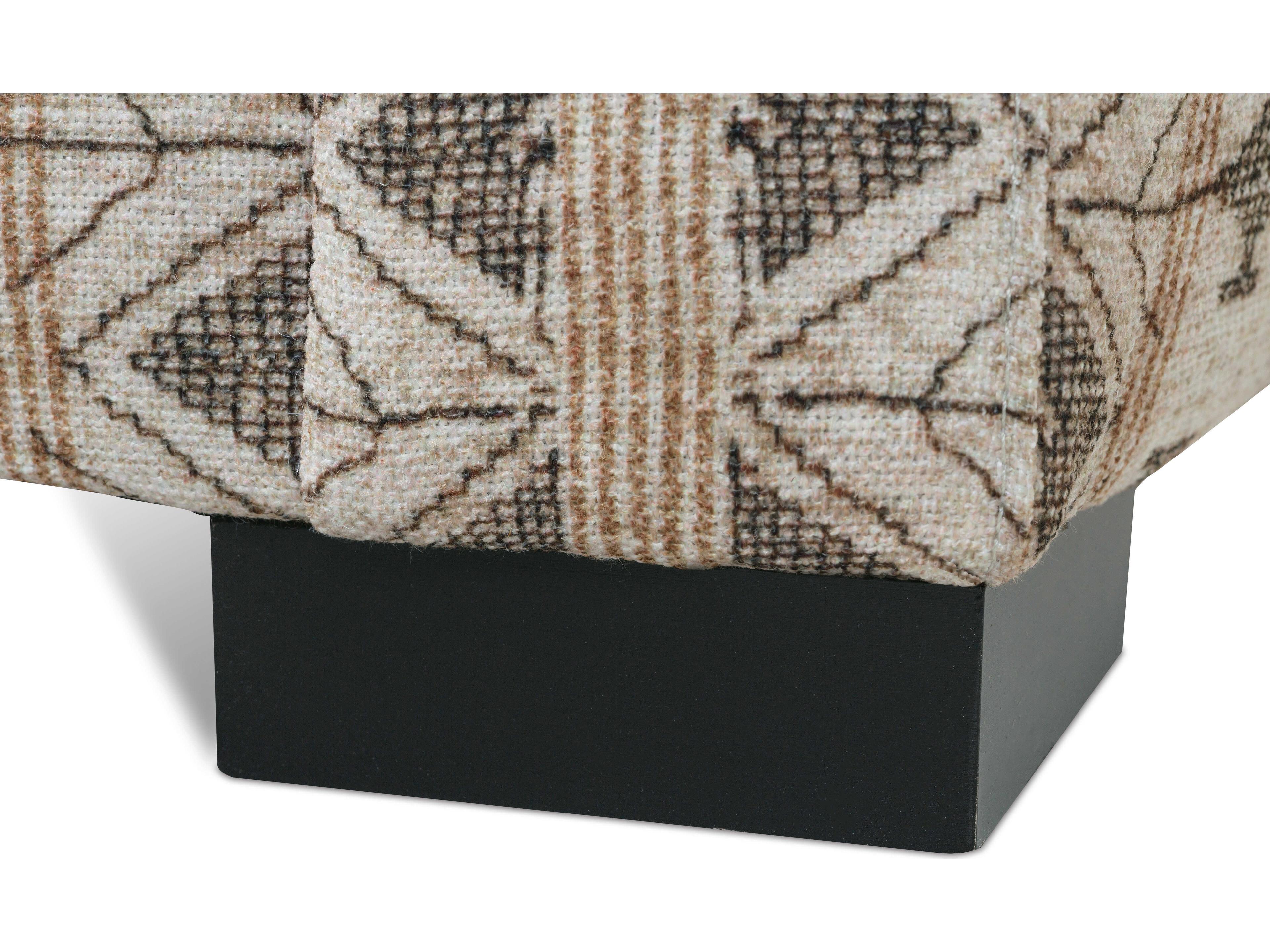 Rowe Ellice Carob Beige Upholstered Accent Chaise Loung