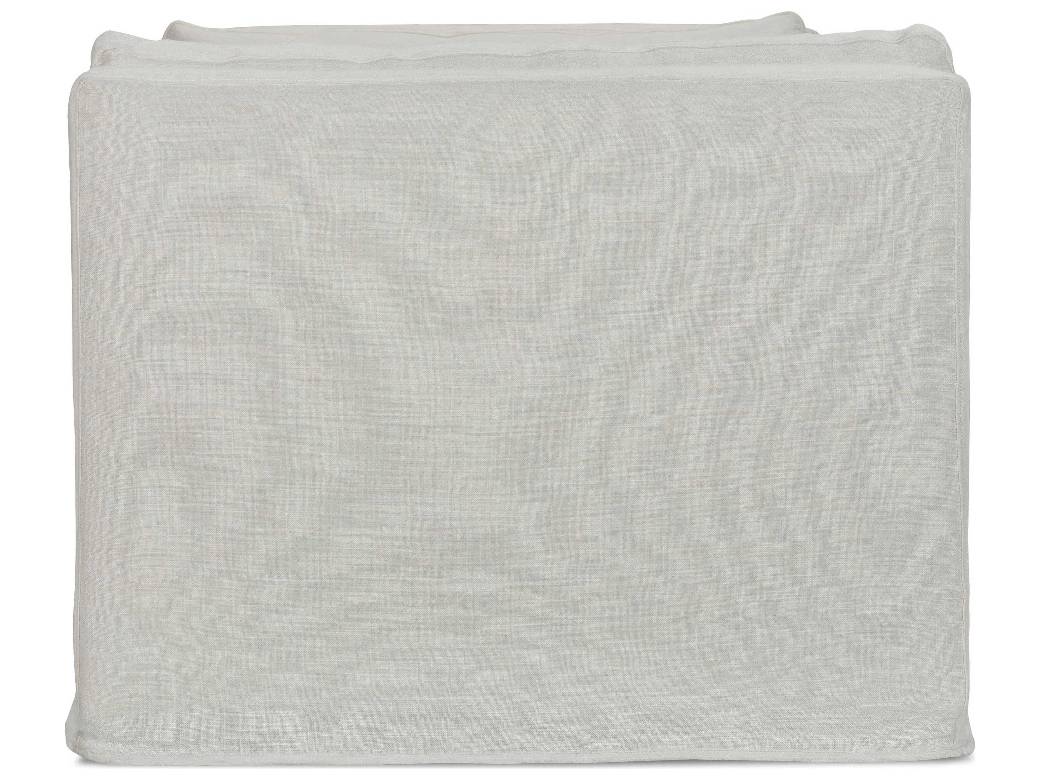 Rowe Ellice White Upholstered Chaise Lounge with Slipcover