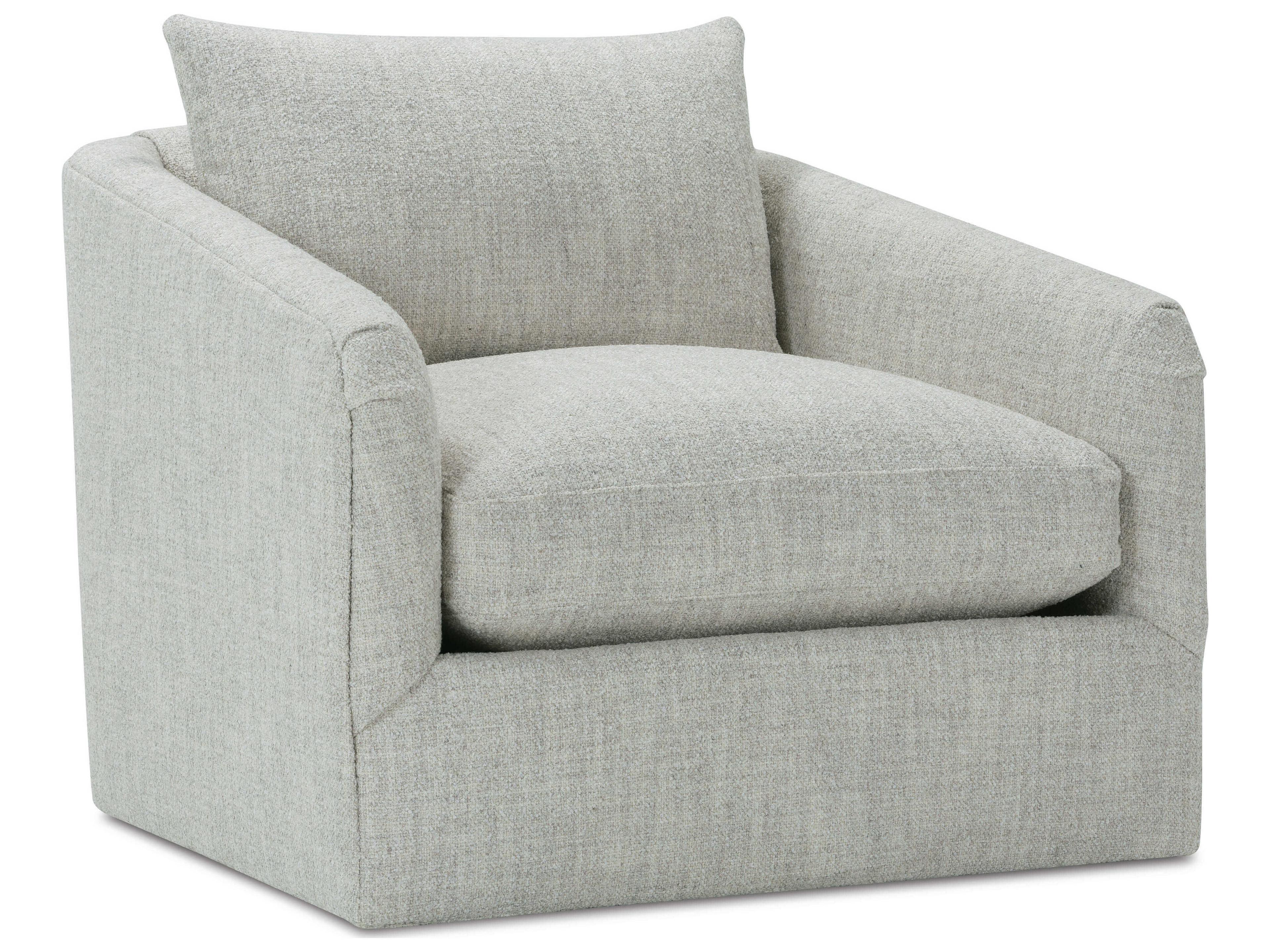 Rowe Florence Swivel Gray Fabric Accent Chair
