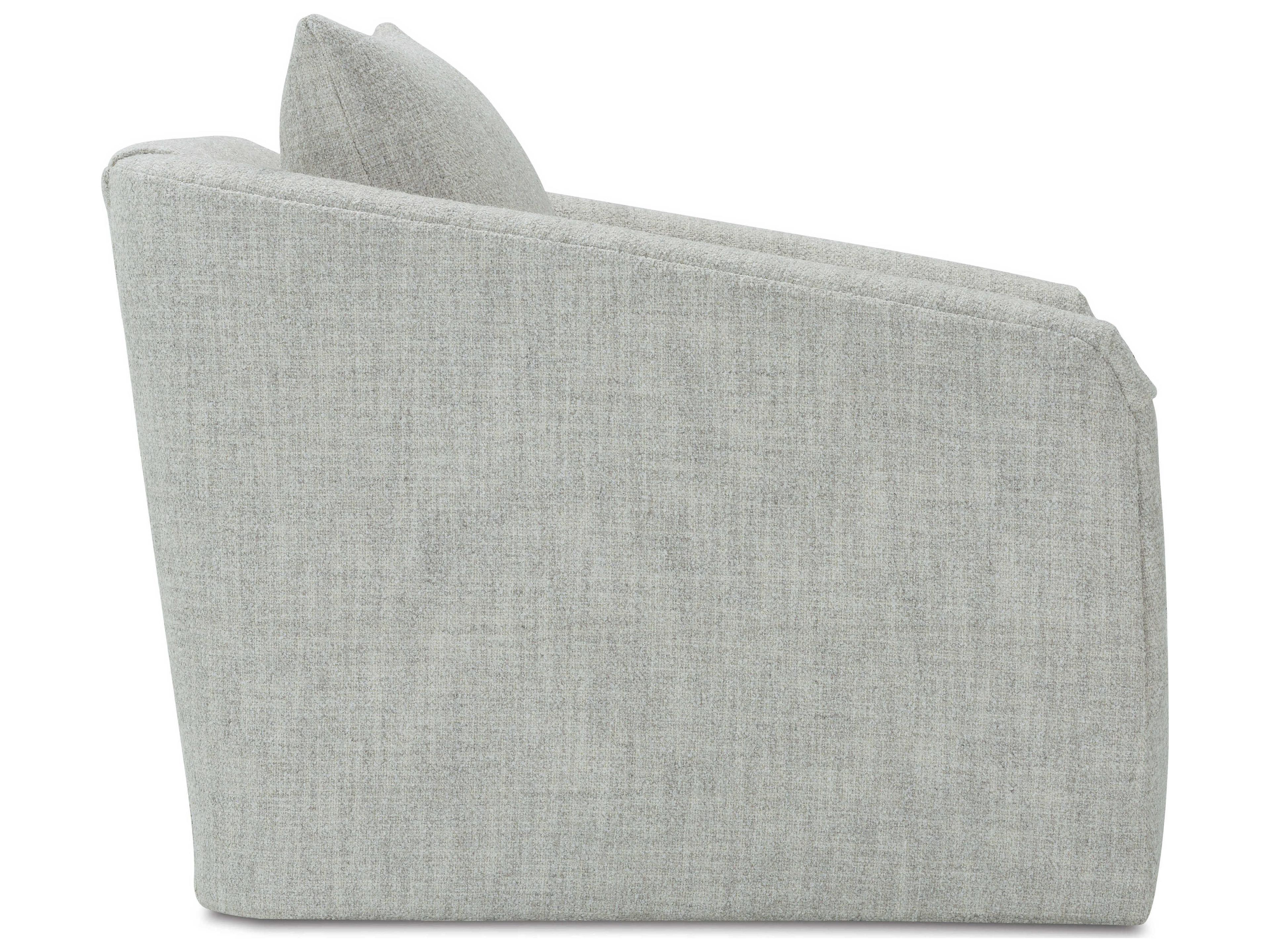 Rowe Florence Swivel Gray Fabric Accent Chair