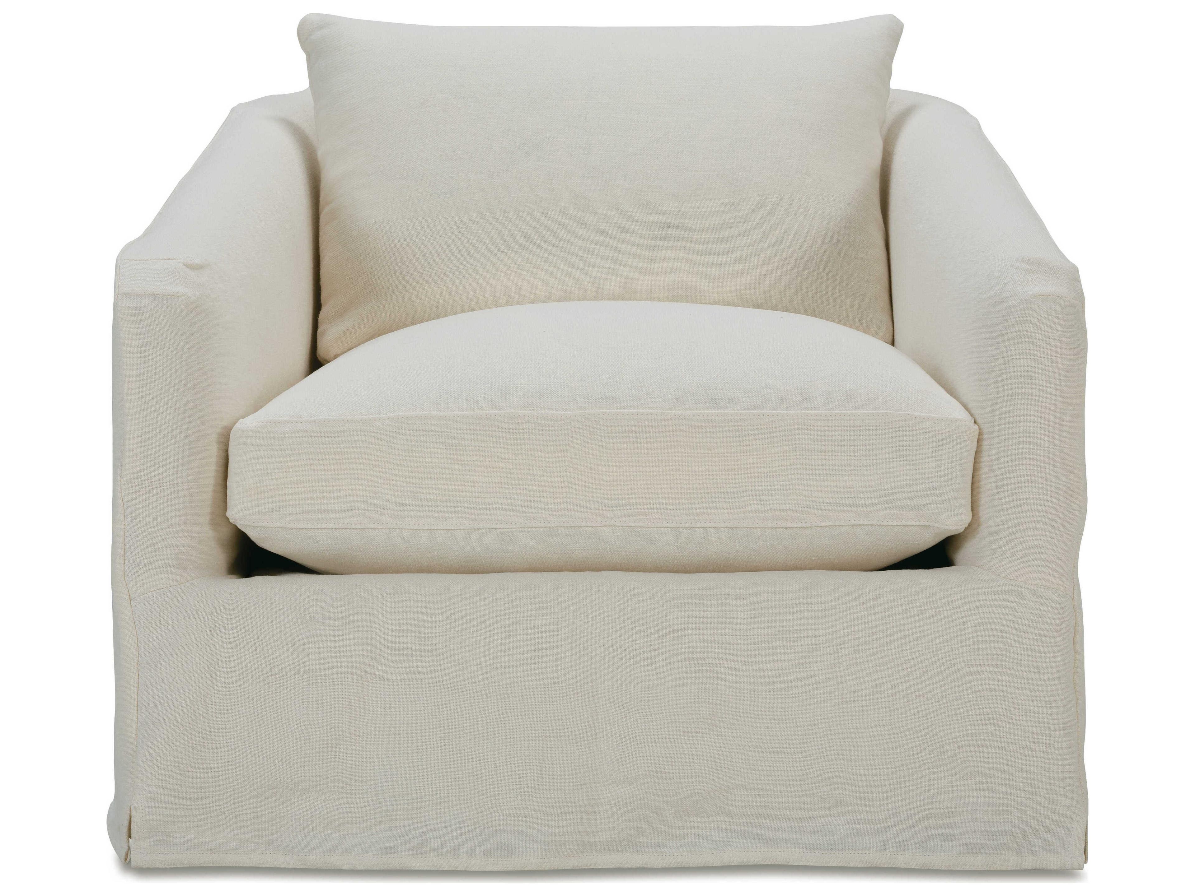 Rowe Florence Beige Fabric Accent Chair with Slipcover