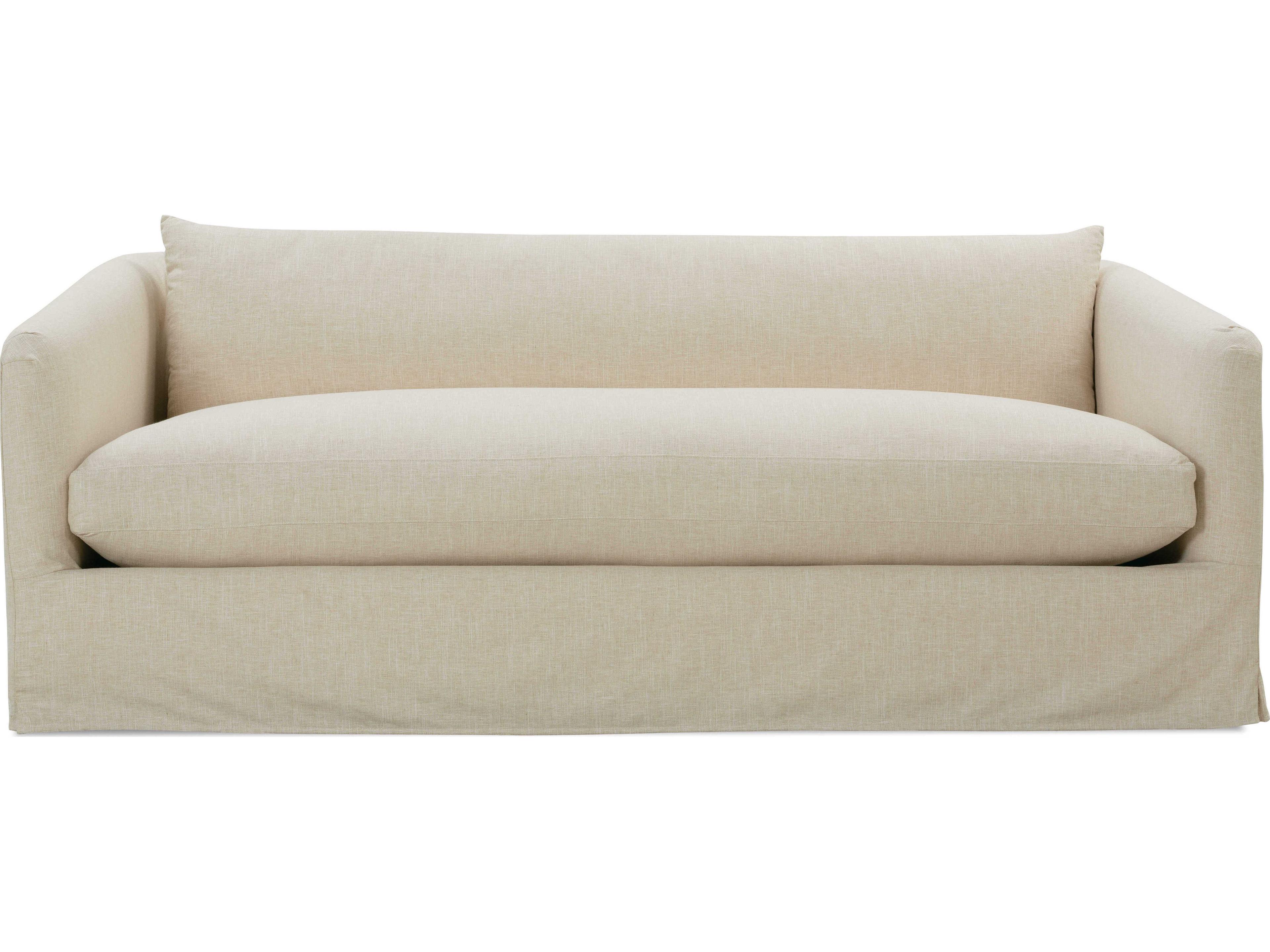 Rowe Florence Beige Upholstered Sofa with Slipcover