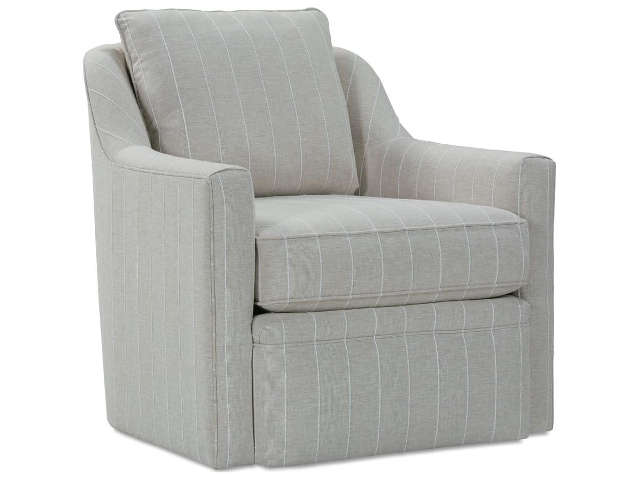Rowe Hollins Swivel Beige Fabric Accent Swivel Chair