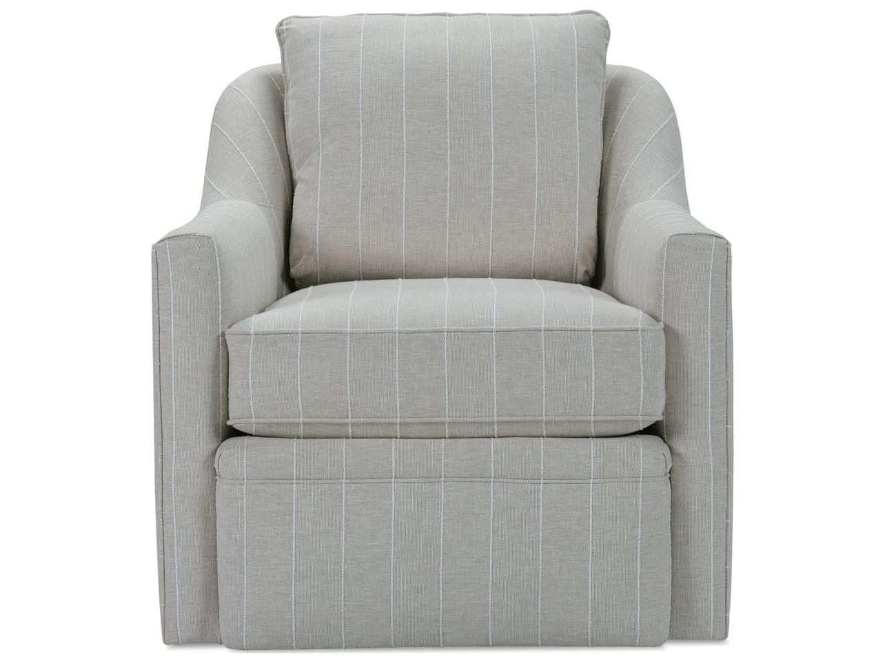 Rowe Hollins Swivel Beige Fabric Accent Swivel Chair