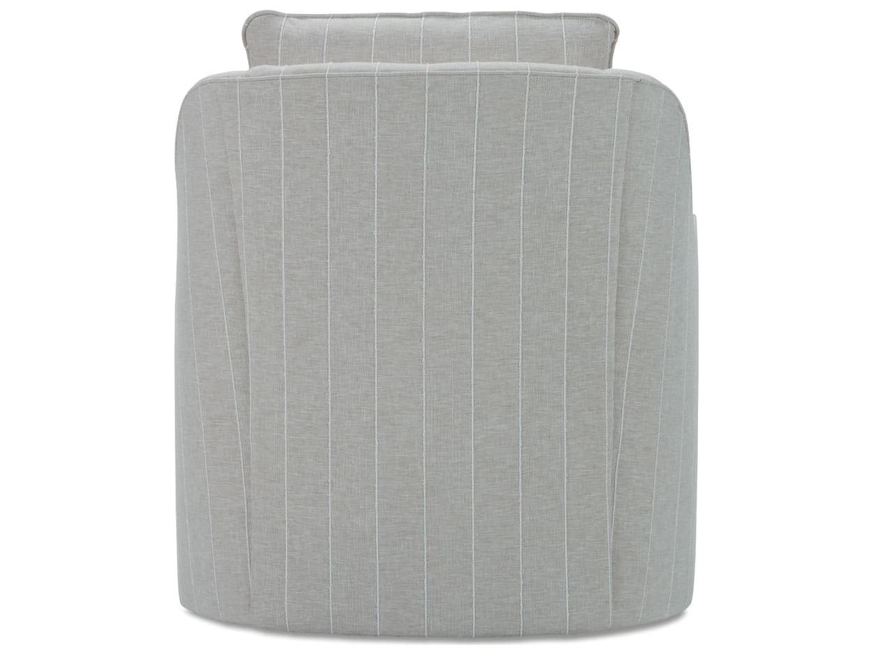 Rowe Hollins Swivel Beige Fabric Accent Swivel Chair