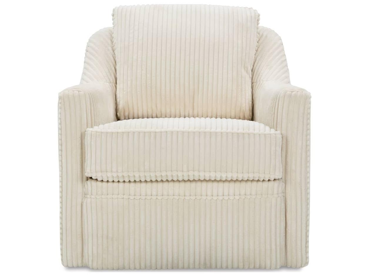 Rowe Hollins Swivel Tan Fabric Accent Swivel Chair
