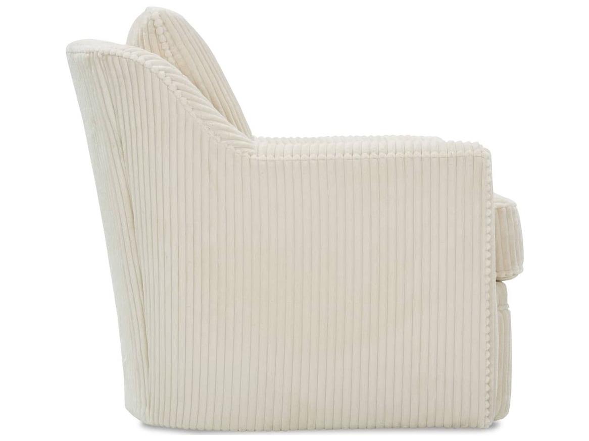 Rowe Hollins Swivel Tan Fabric Accent Swivel Chair