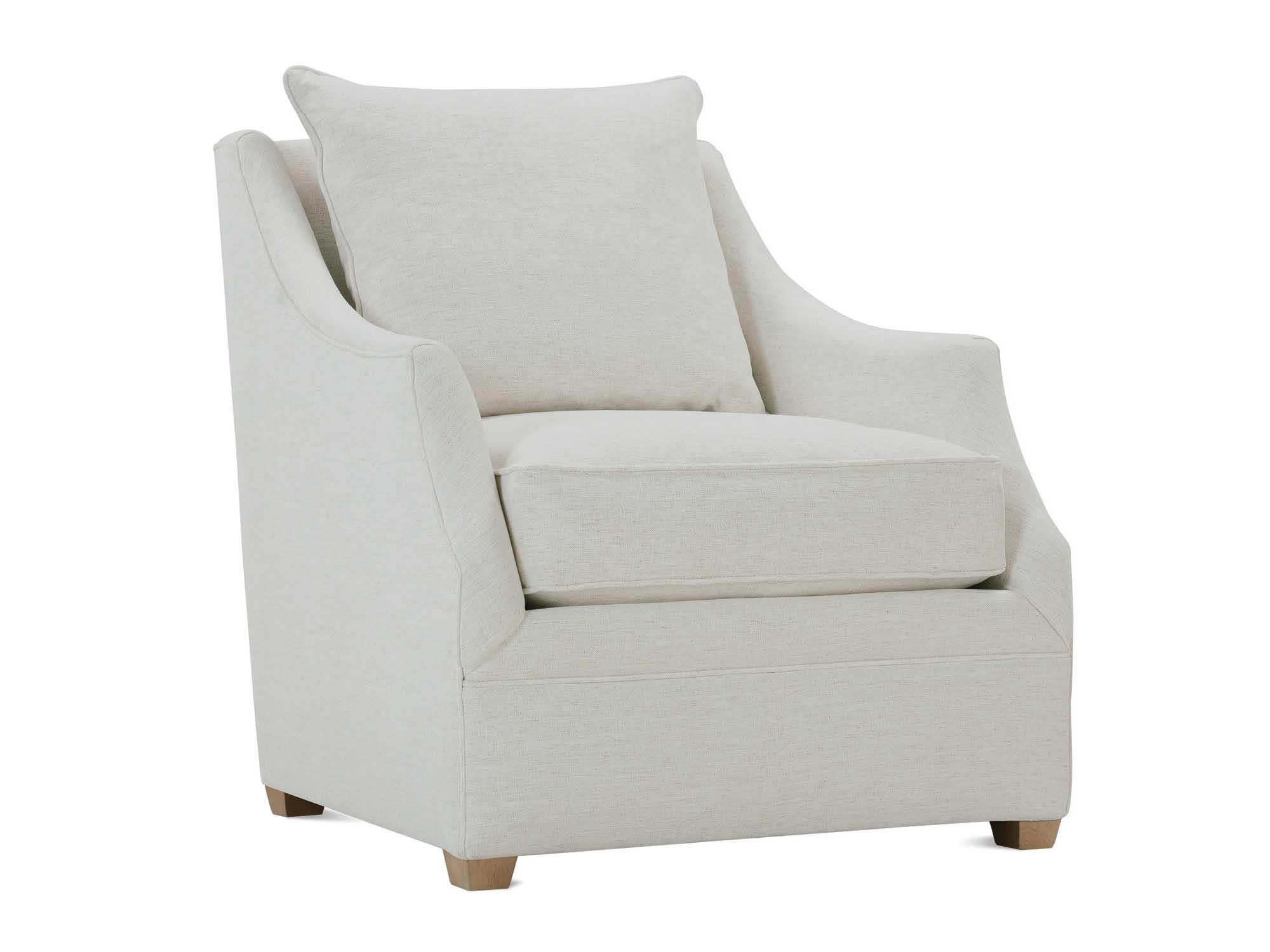 Rowe Kara White Fabric Accent Chair