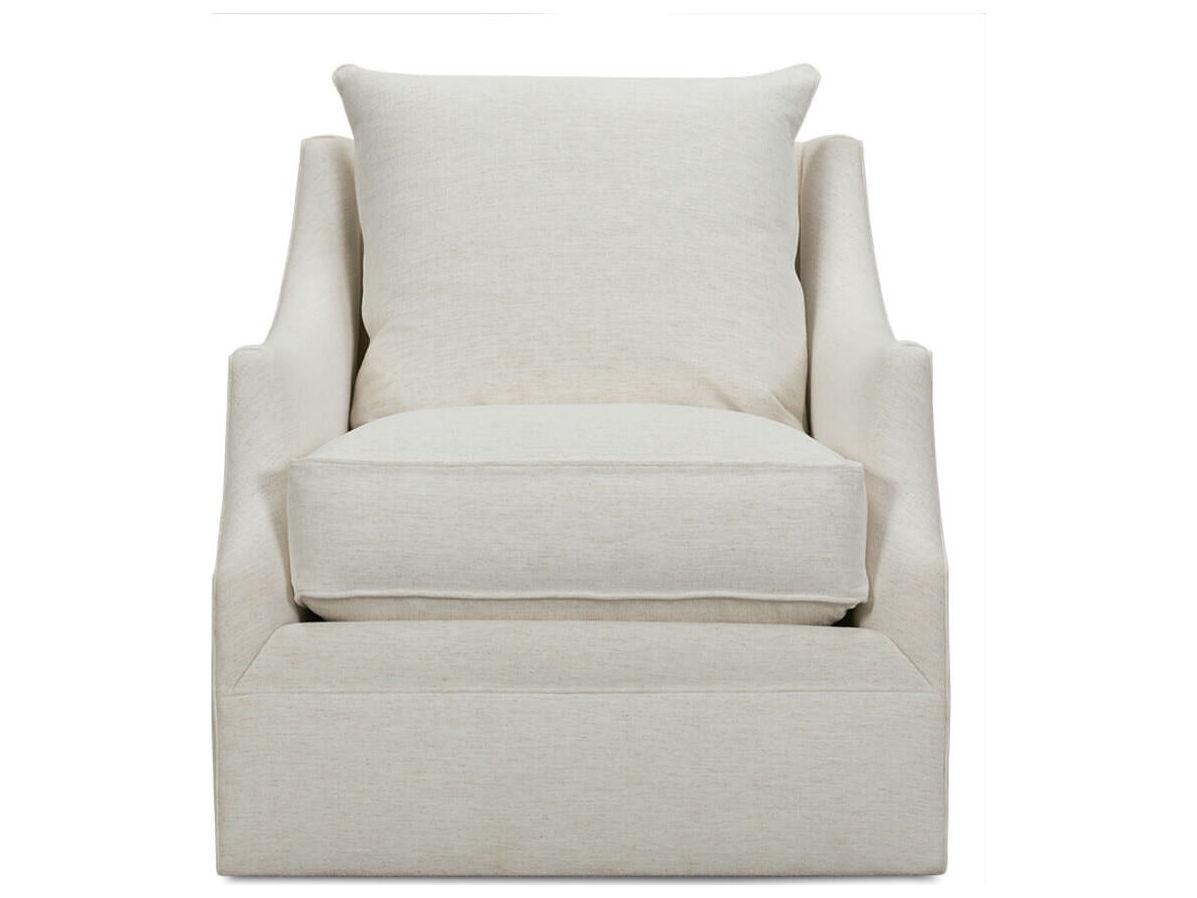 Rowe Kara Glider Cream Fabric Accent Swivel Chair