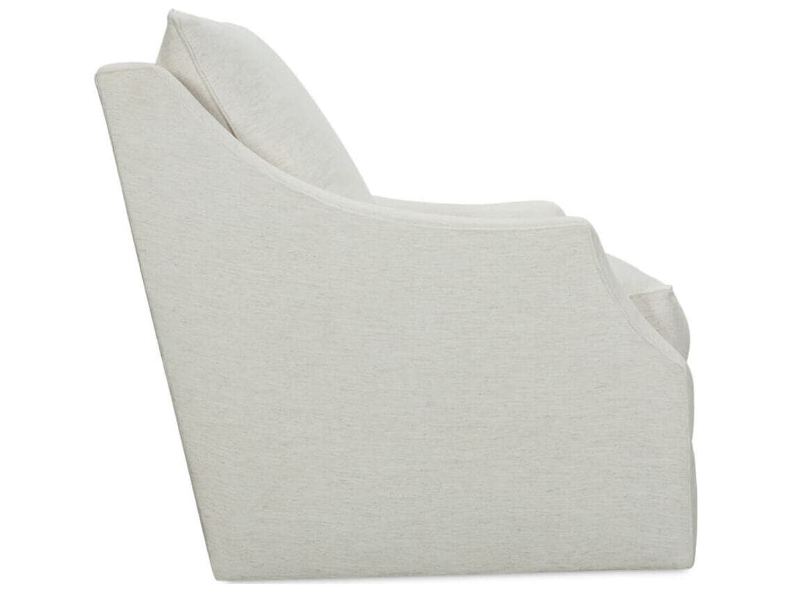 Rowe Kara Glider Cream Fabric Accent Swivel Chair