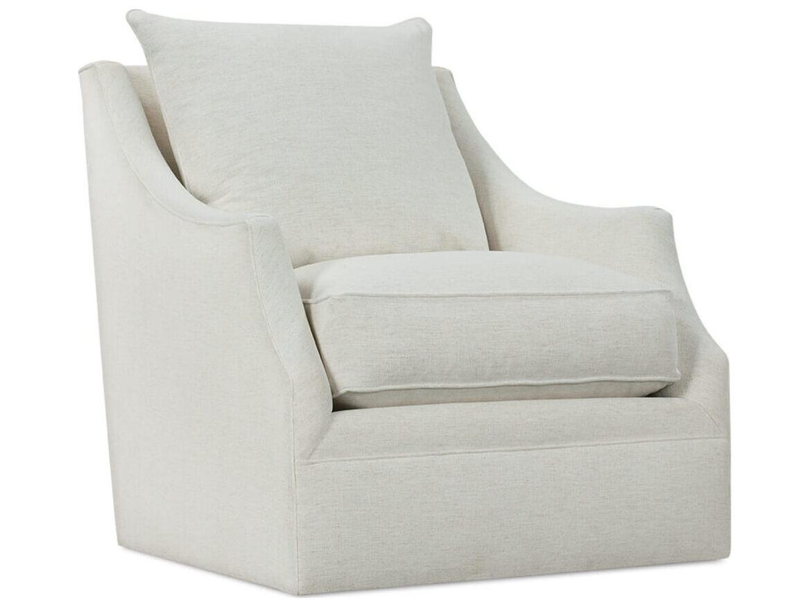Rowe Kara Glider Cream Fabric Accent Swivel Chair