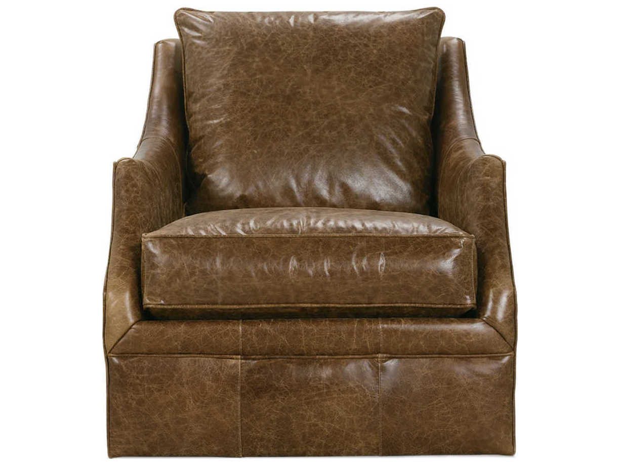 Rowe Kara Swivel Leather Accent Swivel Chair