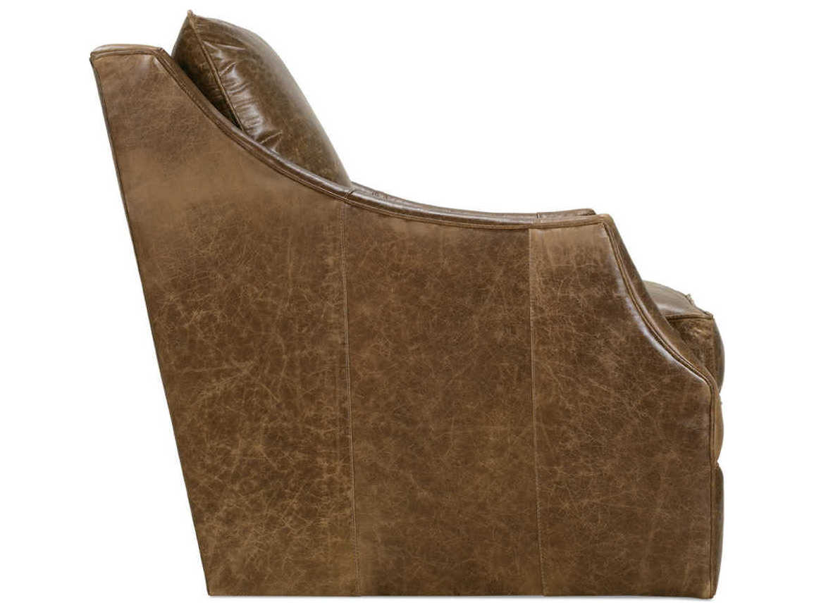 Rowe Kara Swivel Leather Accent Swivel Chair