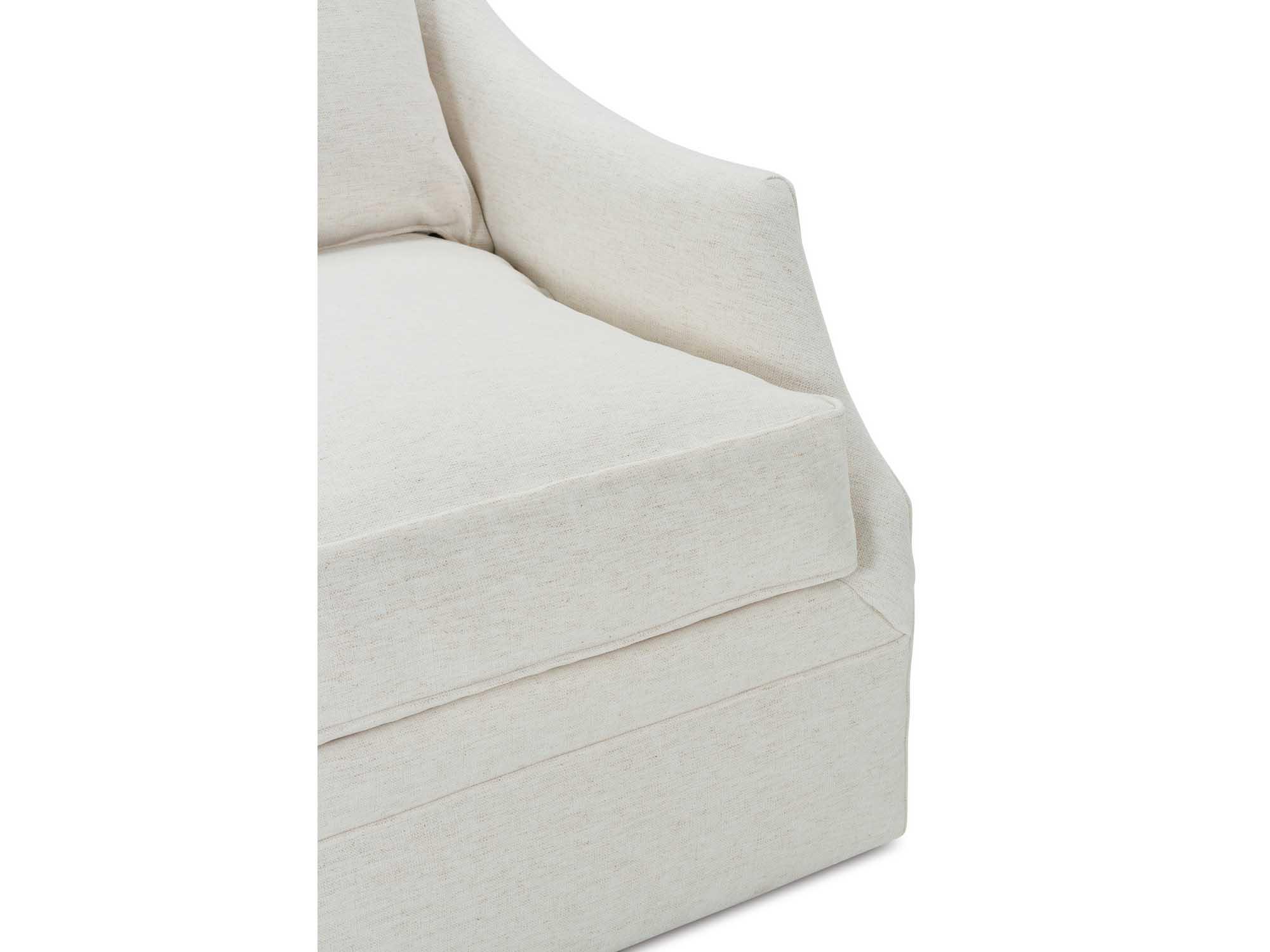 Rowe Kori Swivel White Fabric Accent Chair