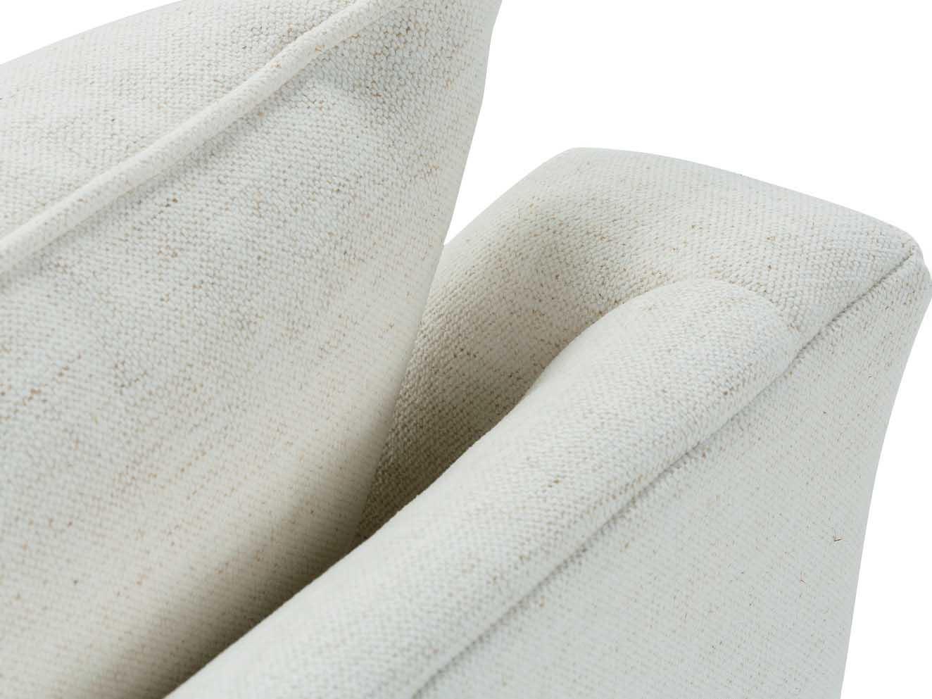 Rowe Kori Swivel White Fabric Accent Chair