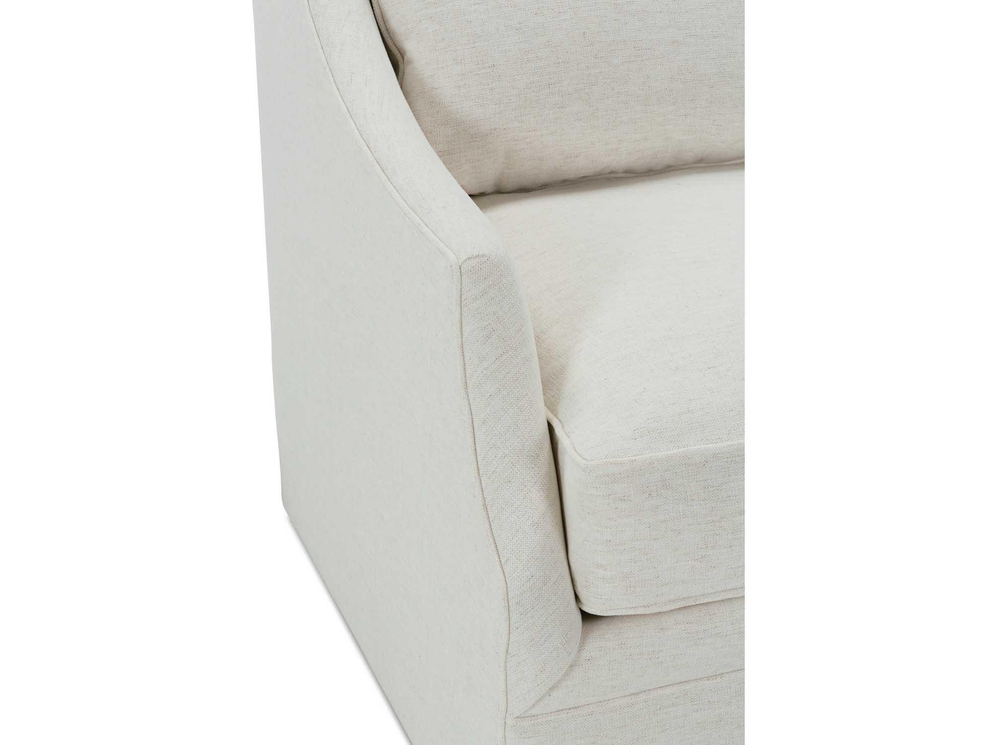 Rowe Kori Swivel White Fabric Accent Chair