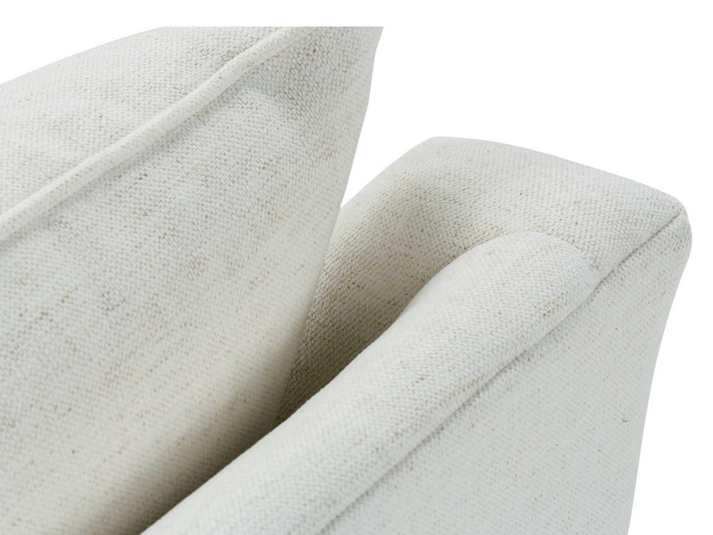 Rowe Kori Swivel White Fabric Accent Chair