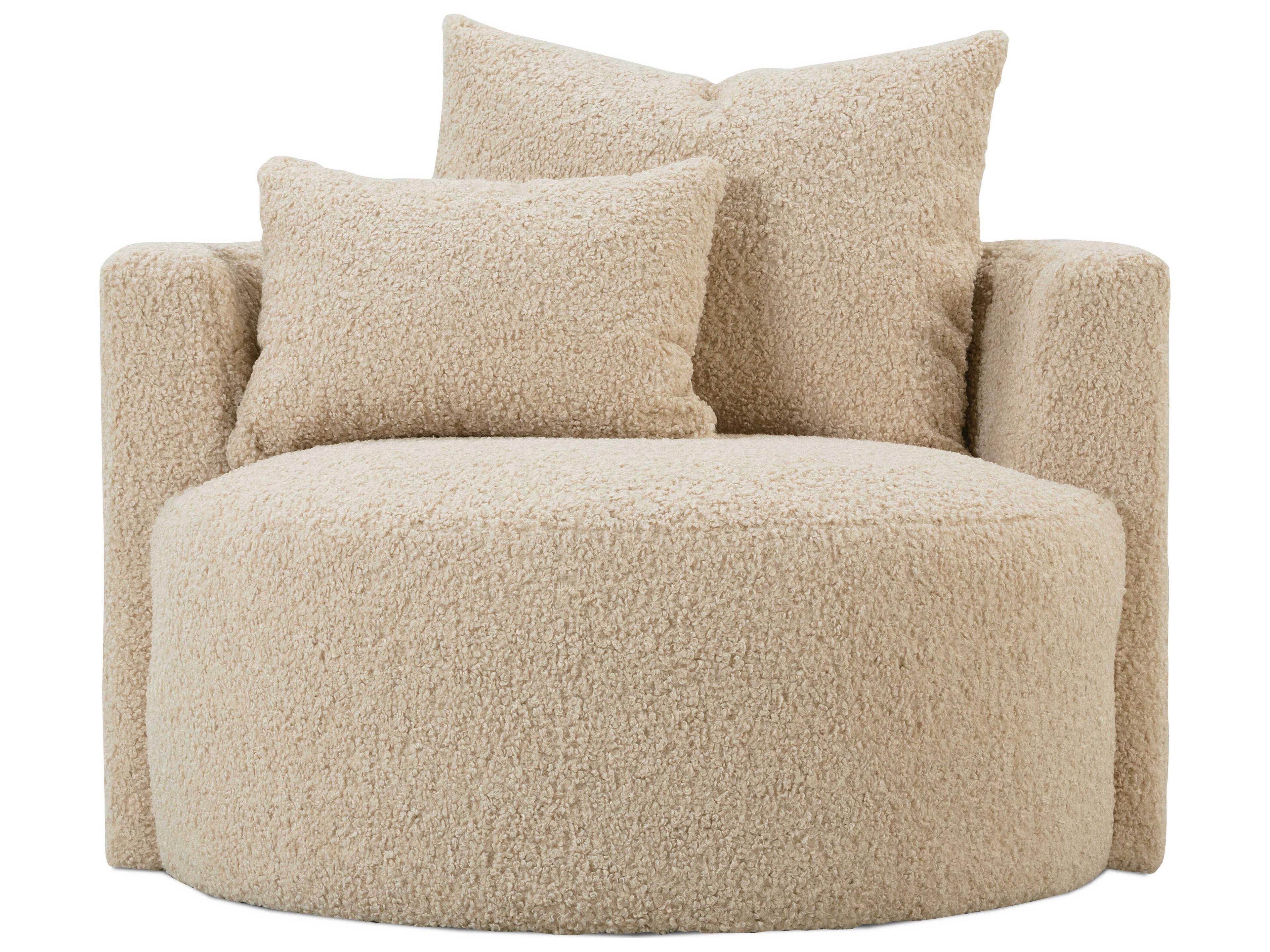 Rowe Leander Beige Fabric Accent Chair