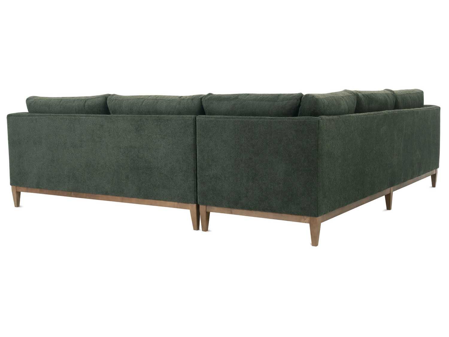 Rowe Leo Green Upholstered Sectional Sofa