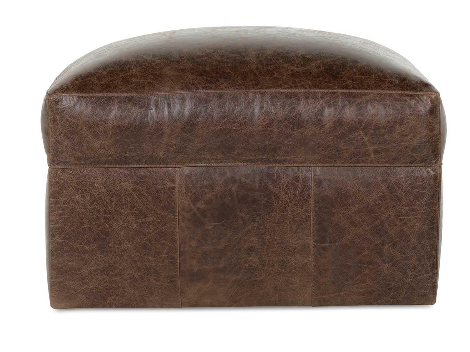 Rowe Lilah Brown Leather Ottoman